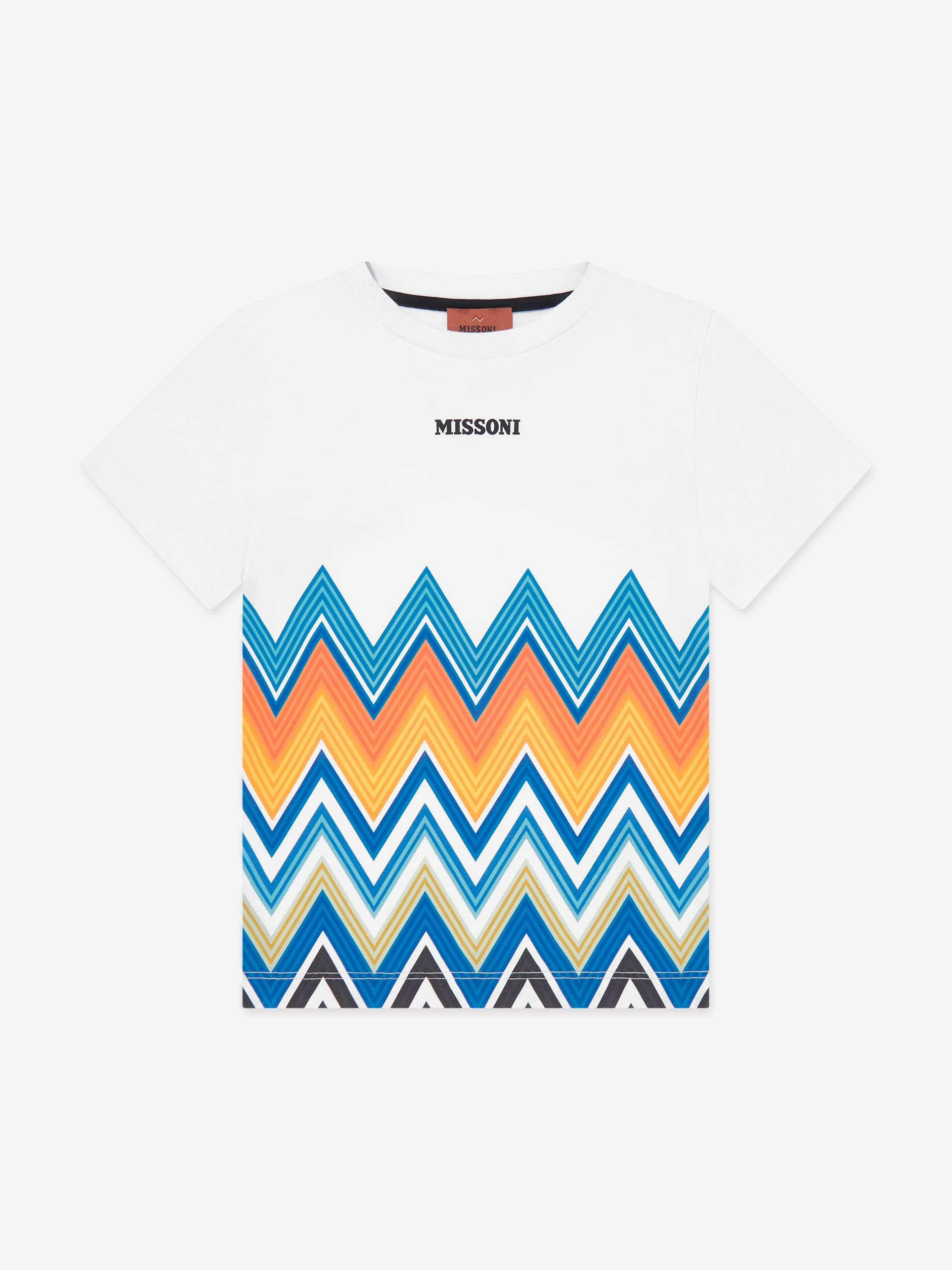 Boys Zigzag Print T-Shirt in White