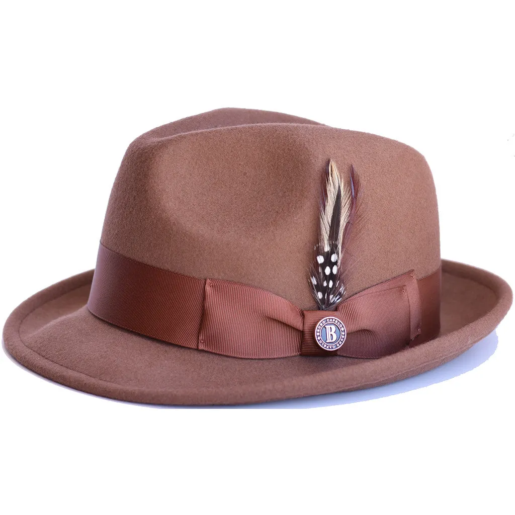Bruno Capelo Blues Wool Pinch Front Fedora Accessories_Bruno Capelo_Hats