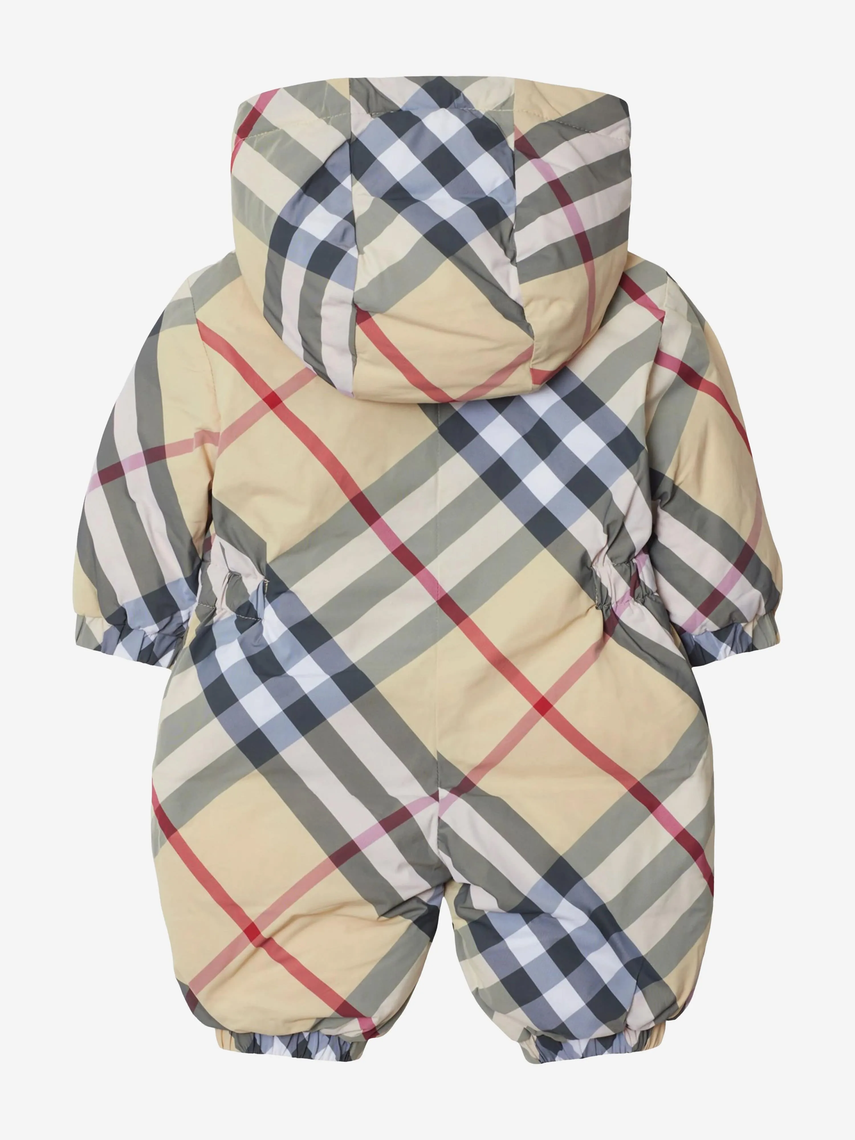 Burberry Baby Robson Check Snowsuit in Beige