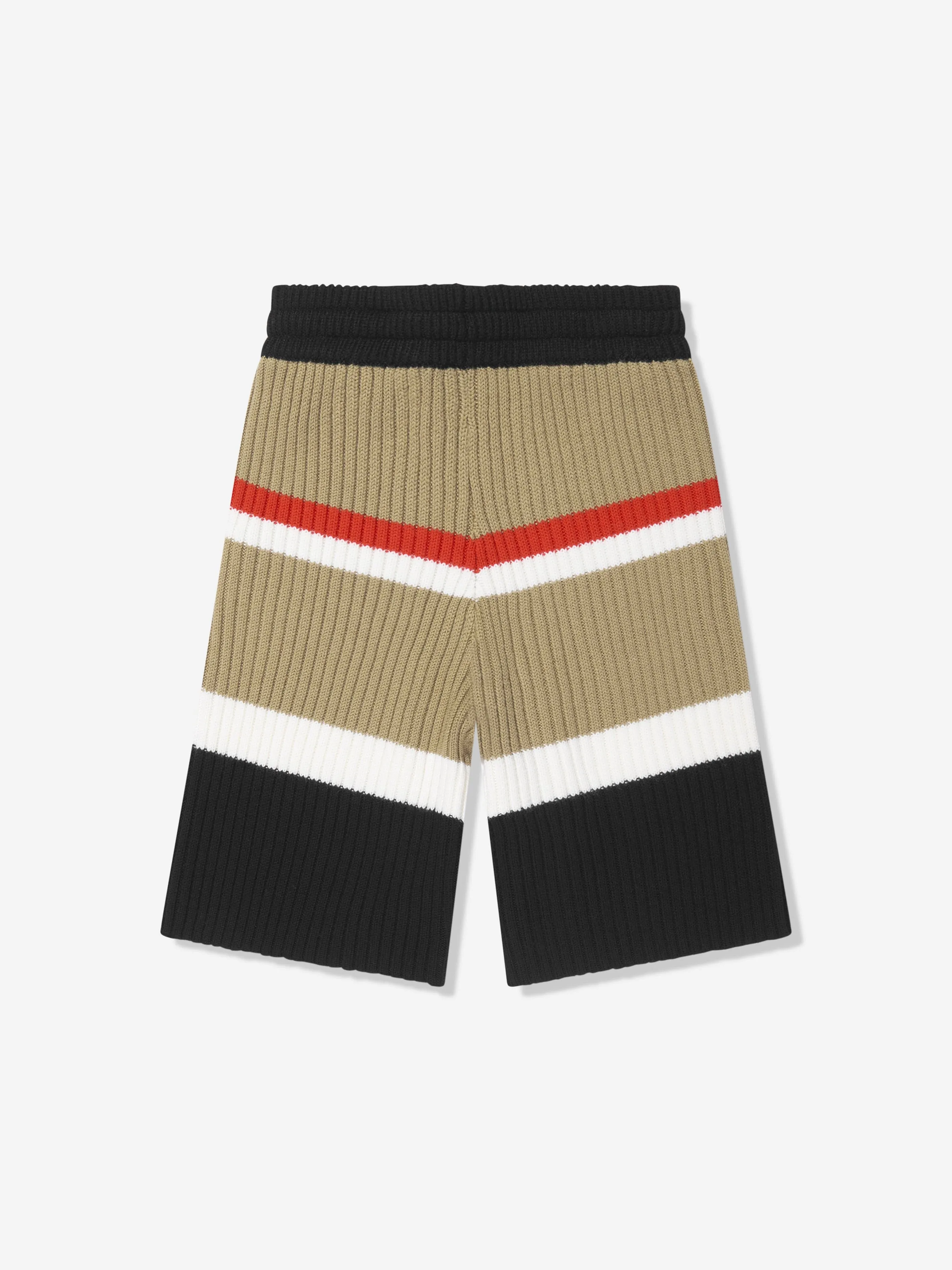 Burberry Boys Jaimie Stripe Shorts in Archive Beige