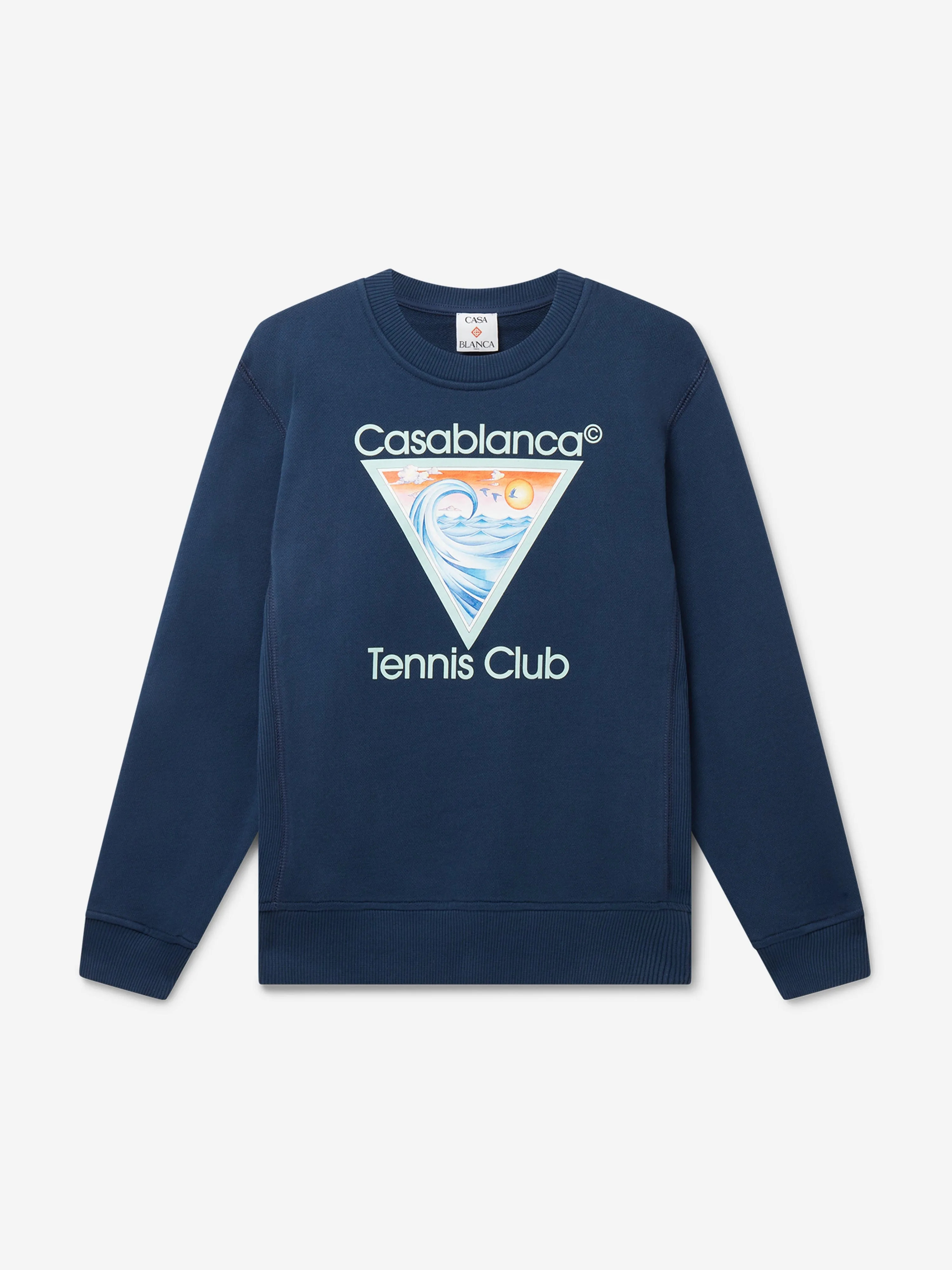 Casablanca Kids Tennis Club Icon Sweatshirt in Blue