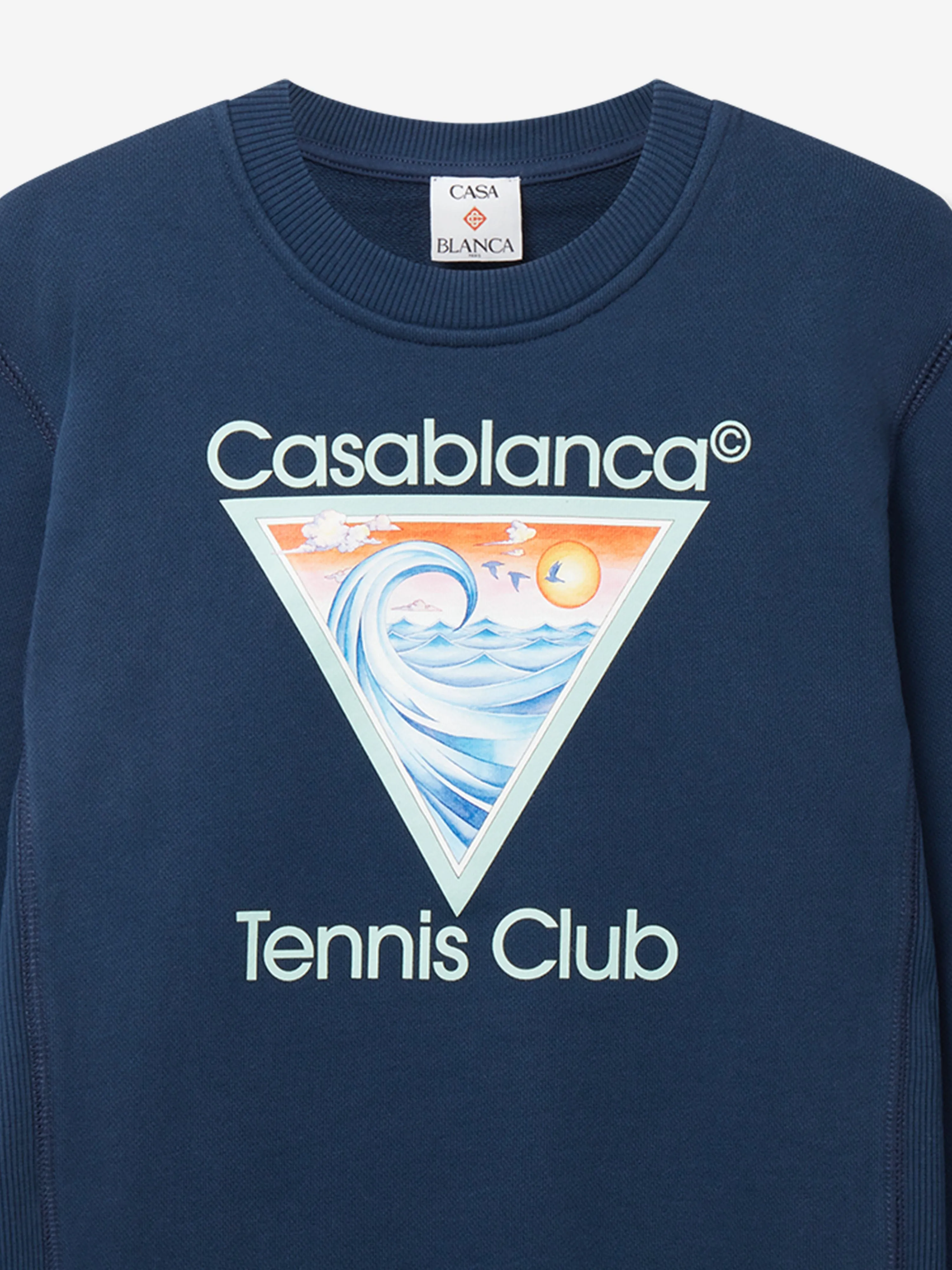 Casablanca Kids Tennis Club Icon Sweatshirt in Blue
