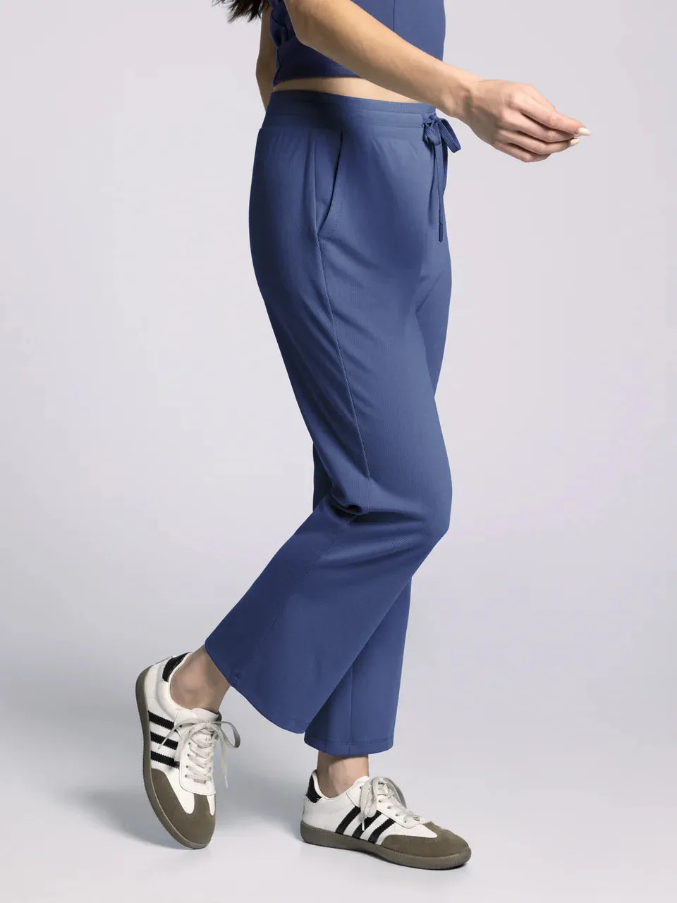 Clara Pants - Crown Blue Rib