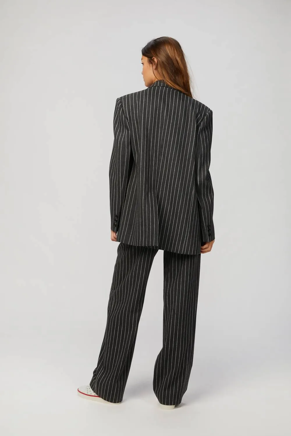 Clyde Striped Pants In Antracite