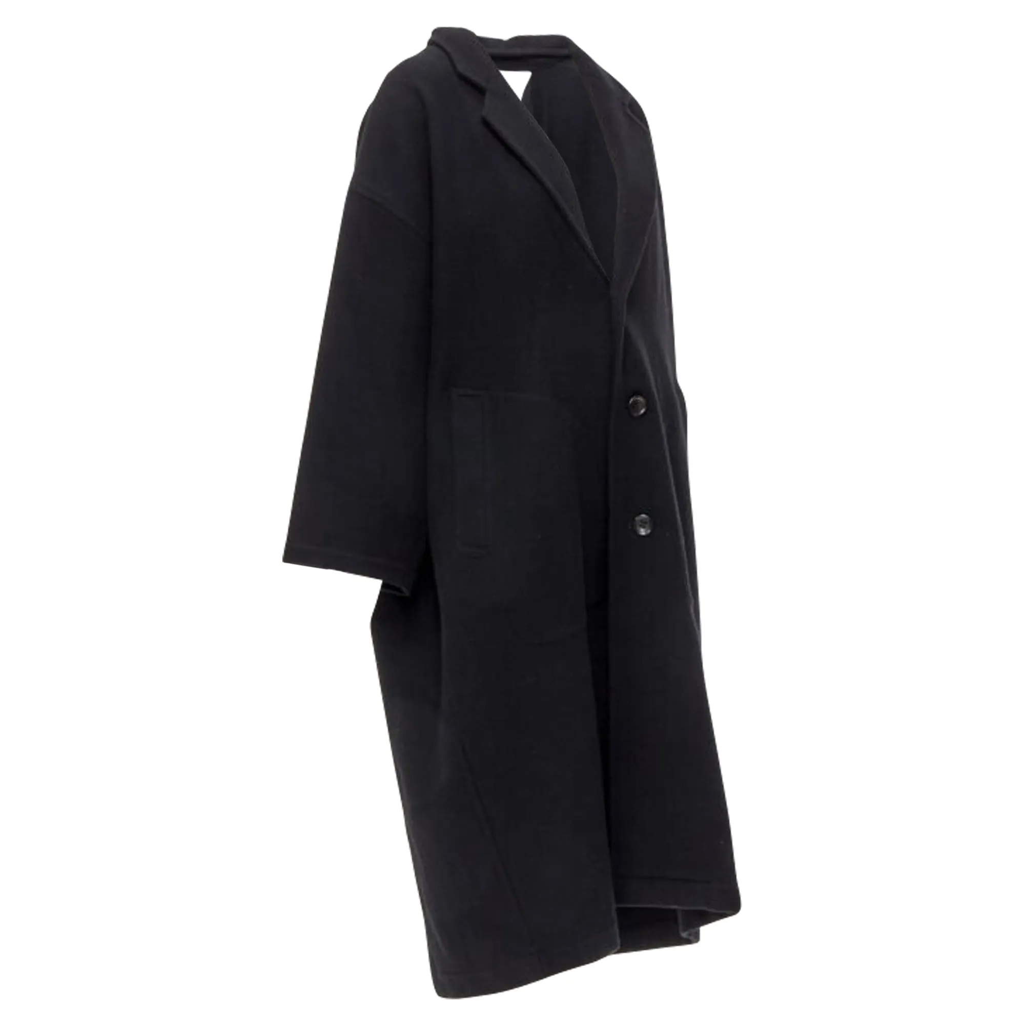 Comme Des Garcons Dinosaur jagged cut out draped coat