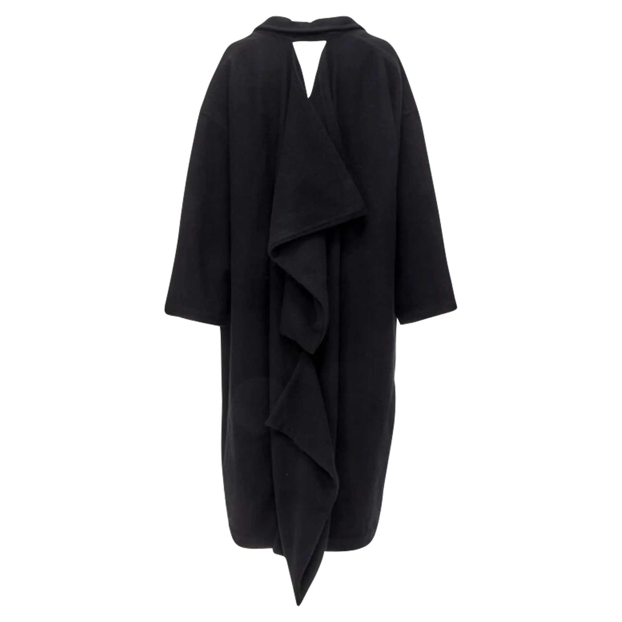 Comme Des Garcons Dinosaur jagged cut out draped coat