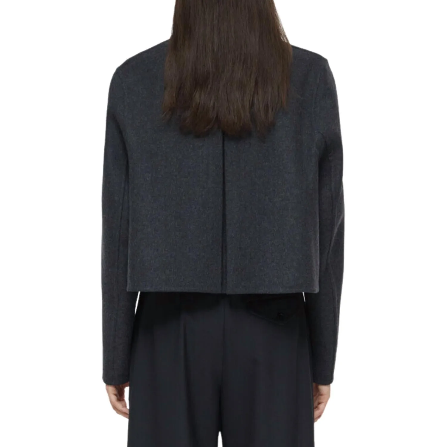 Cropped Jacket In Black
