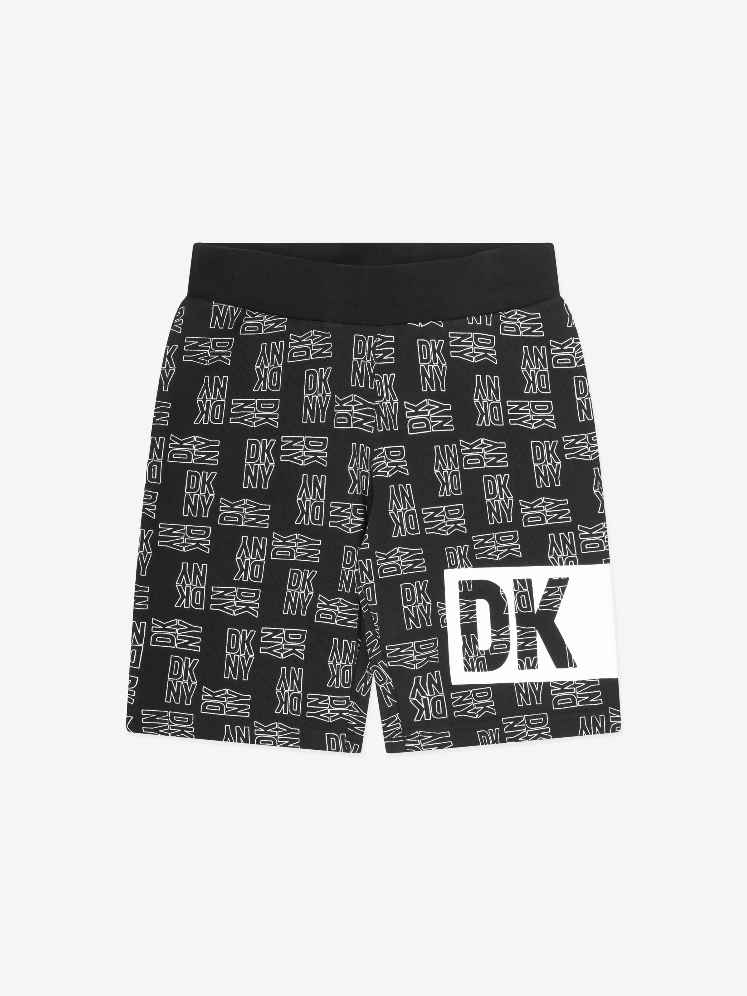 DKNY Kids Logo Bermuda Shorts in Black