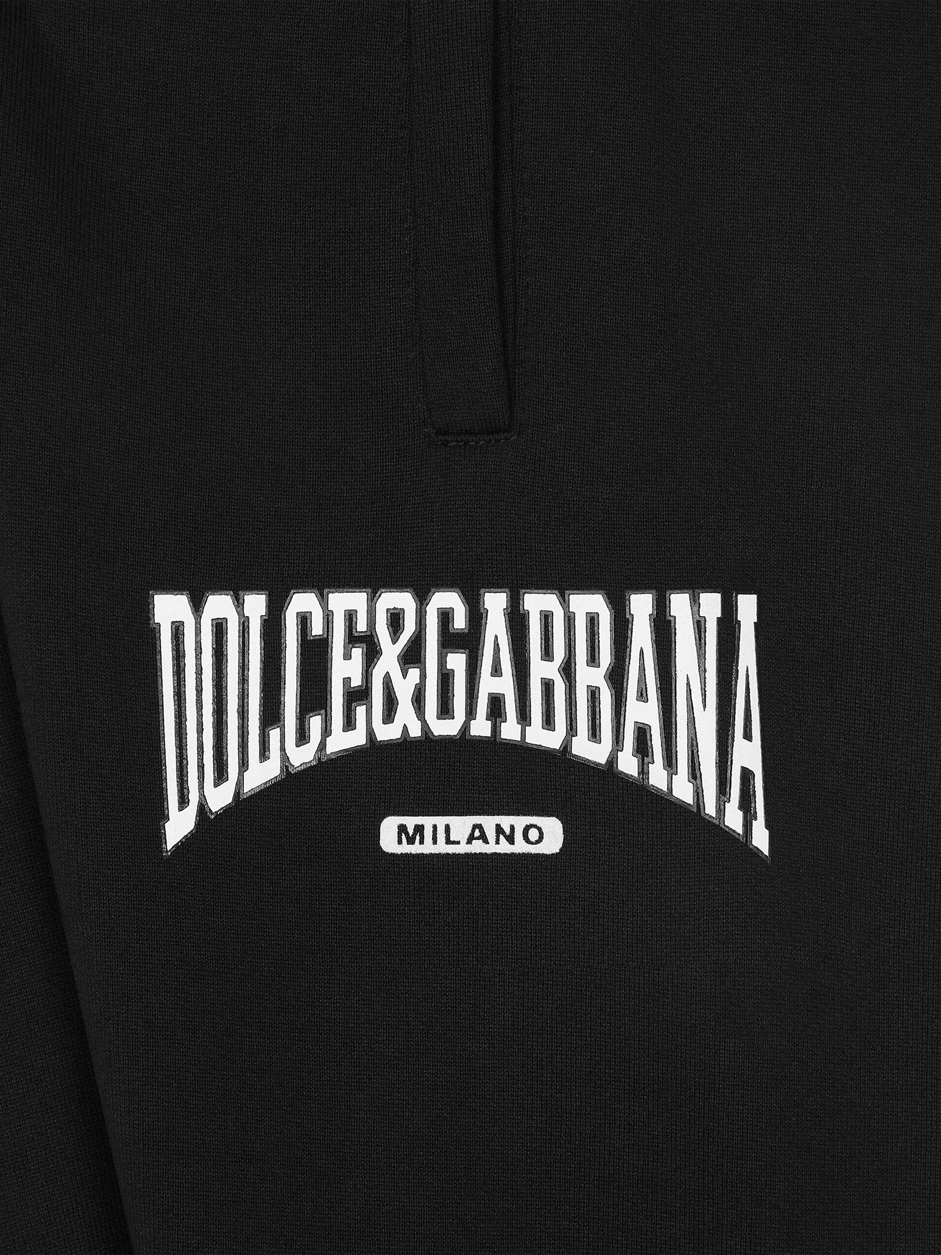 Dolce & Gabbana Boys Flock Logo Joggers in Black