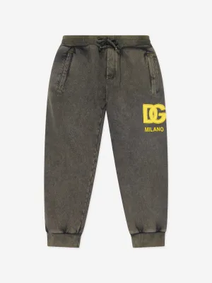 Dolce & Gabbana Boys Logo Joggers in Black