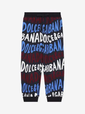 Dolce & Gabbana Boys Logo Joggers in Multicolour