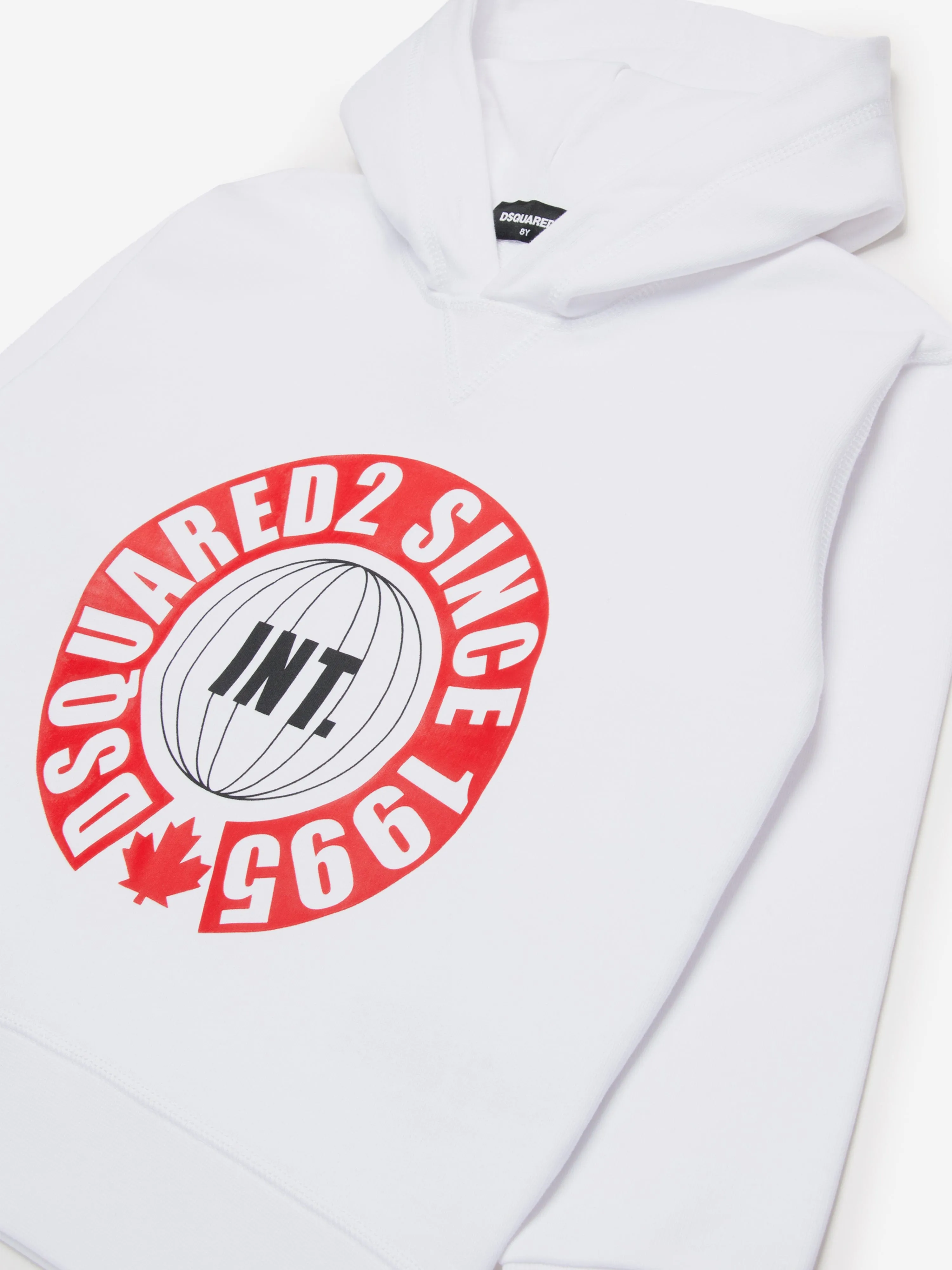 Dsquared2 Kids Logo Hoodie in White