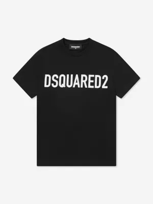 Dsquared2 Kids Logo Print T-Shirt in Black