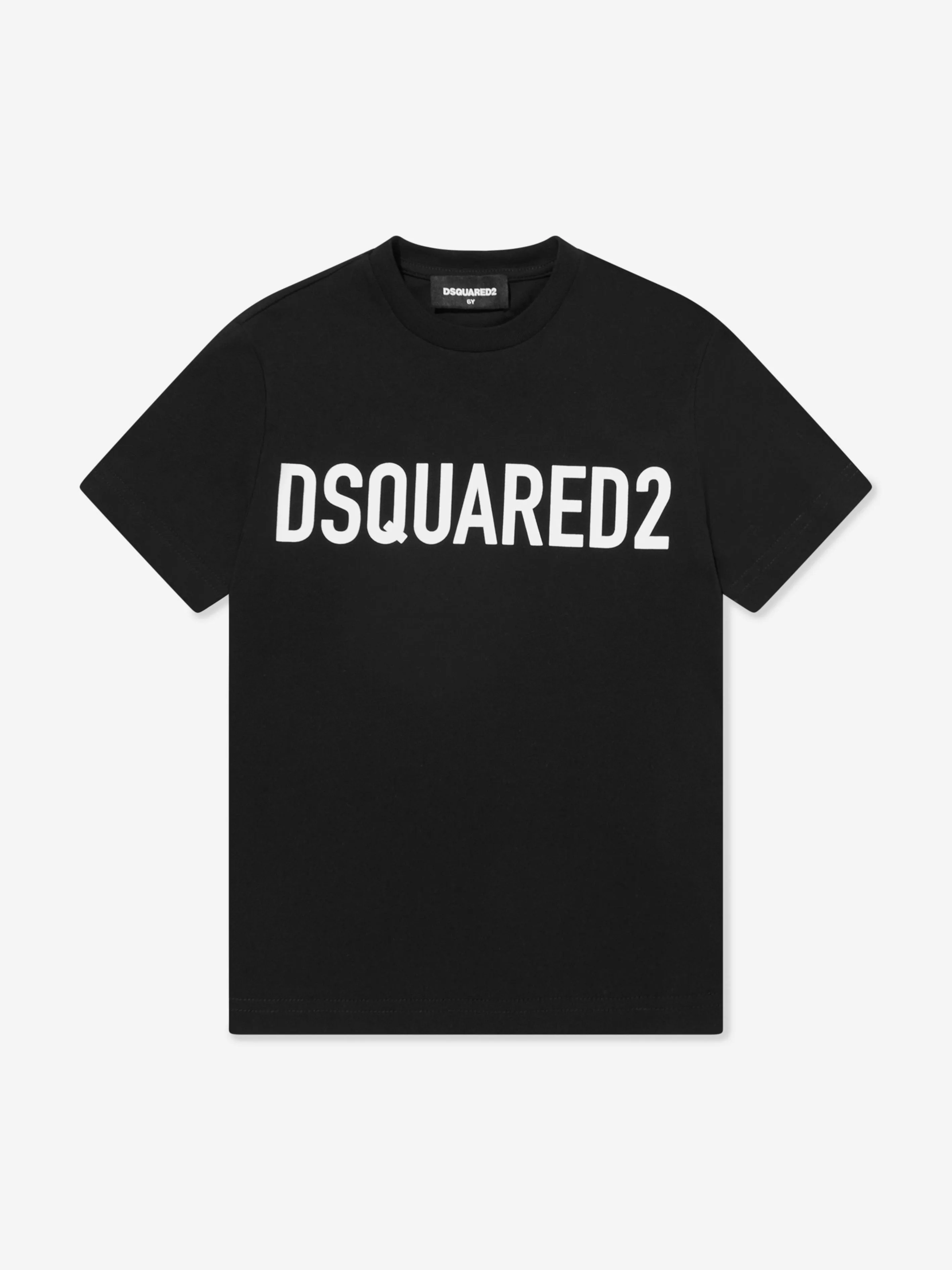 Dsquared2 Kids Logo Print T-Shirt in Black