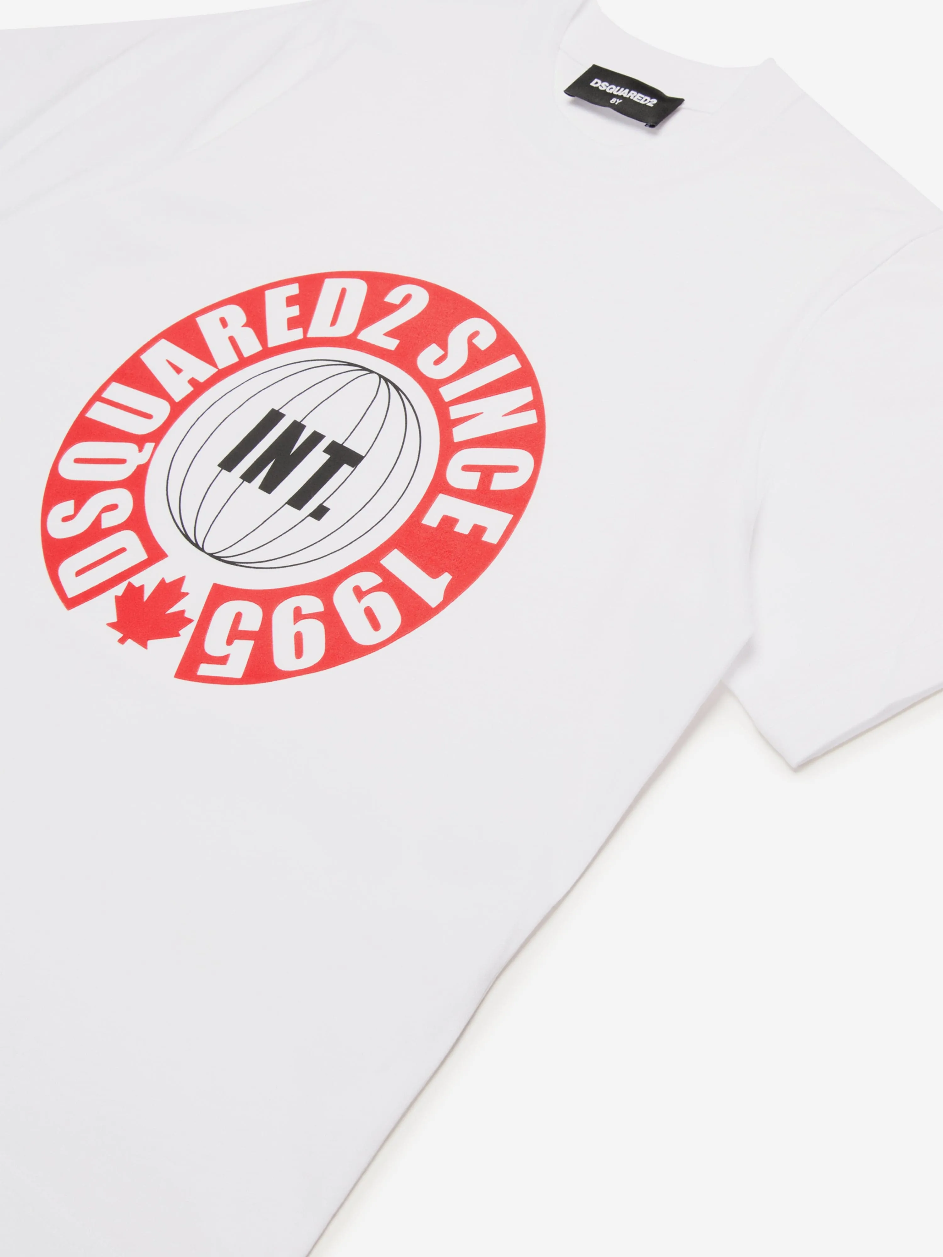 Dsquared2 Kids Slouch Fit Logo T-Shirt in White