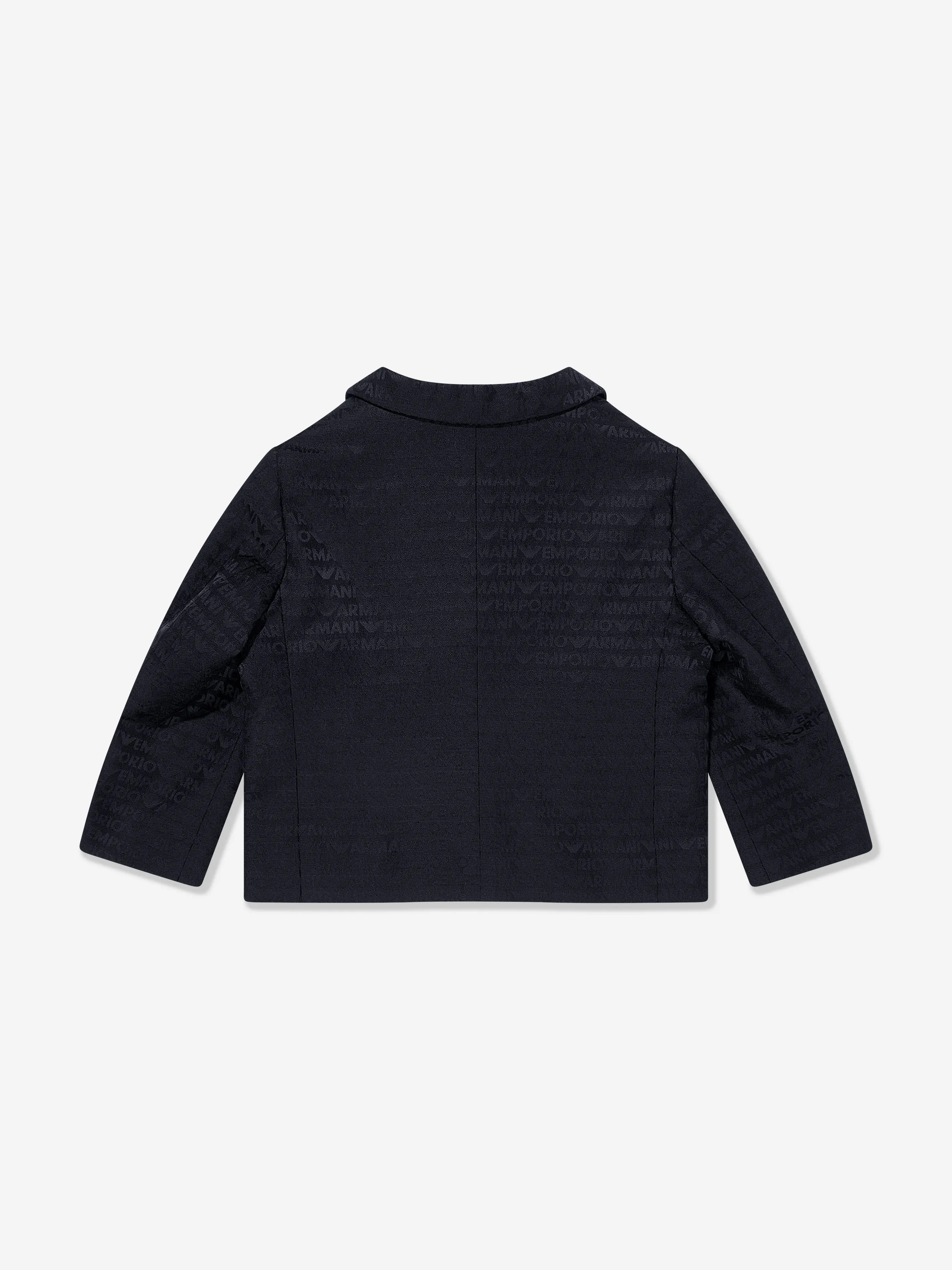 Emporio Armani Baby Boys Logo Blazer in Navy