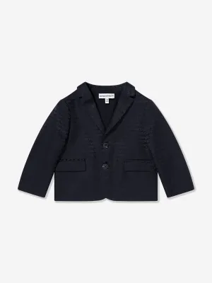 Emporio Armani Baby Boys Logo Blazer in Navy