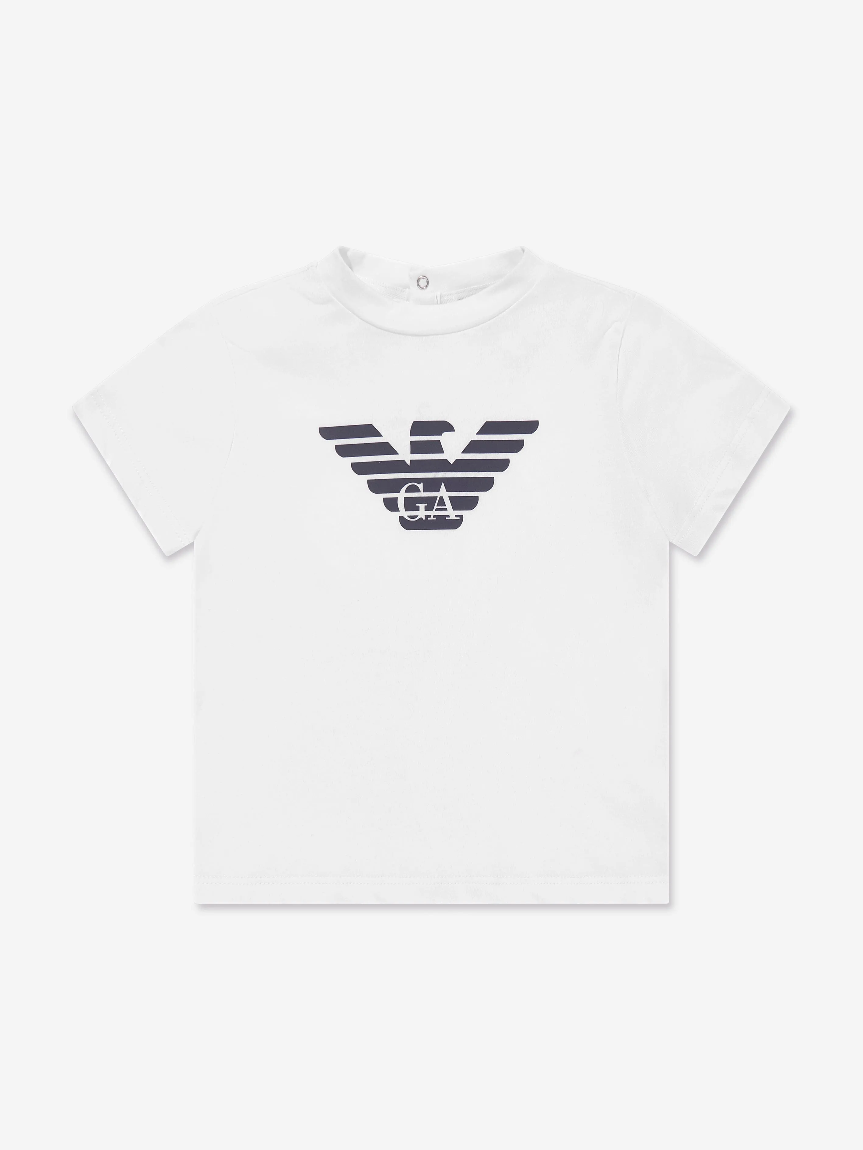 Emporio Armani Baby Boys Logo T-Shirt in White