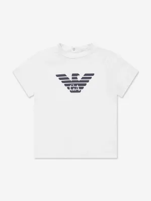 Emporio Armani Baby Boys Logo T-Shirt in White