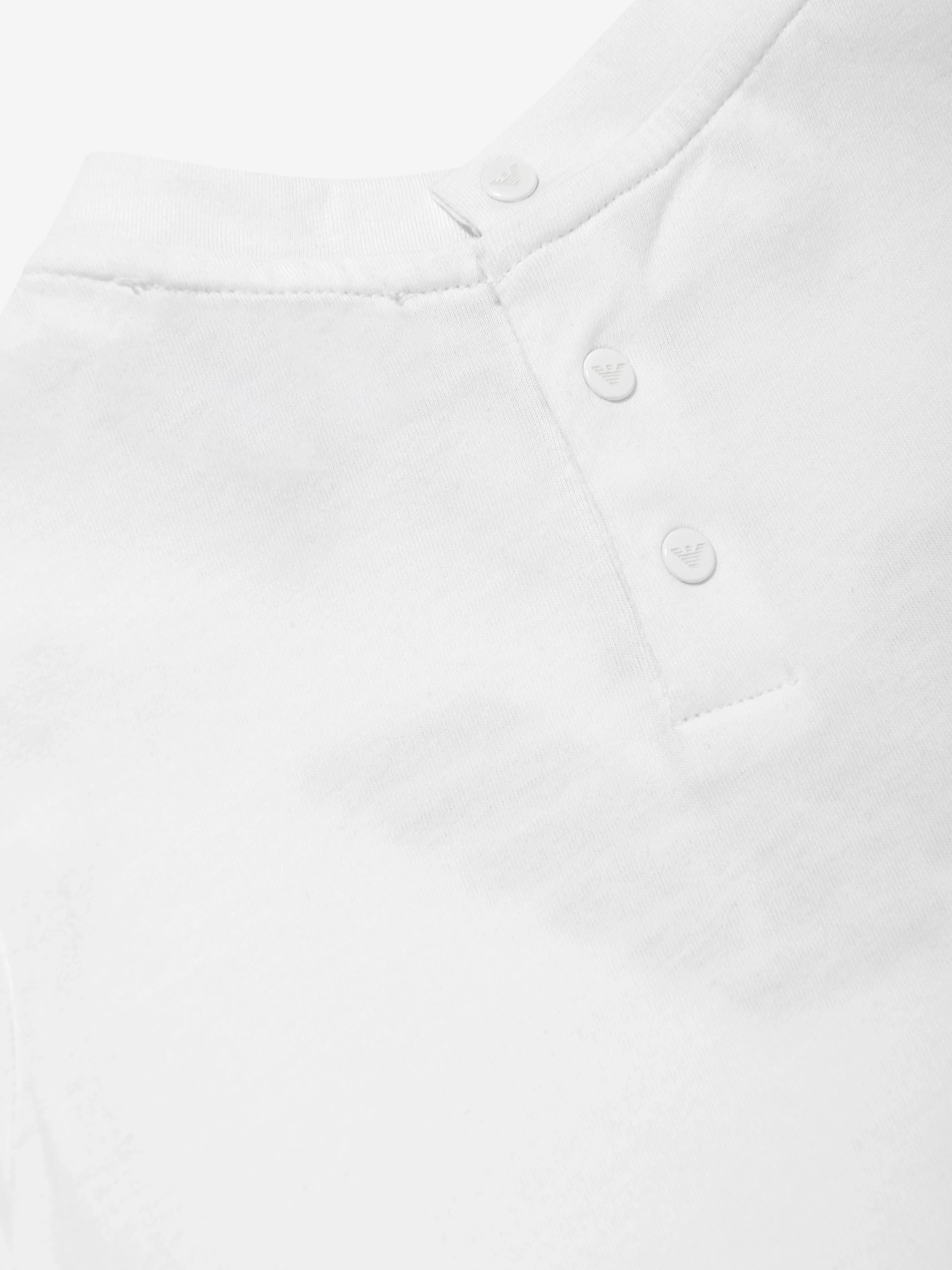 Emporio Armani Baby Boys Logo T-Shirt in White