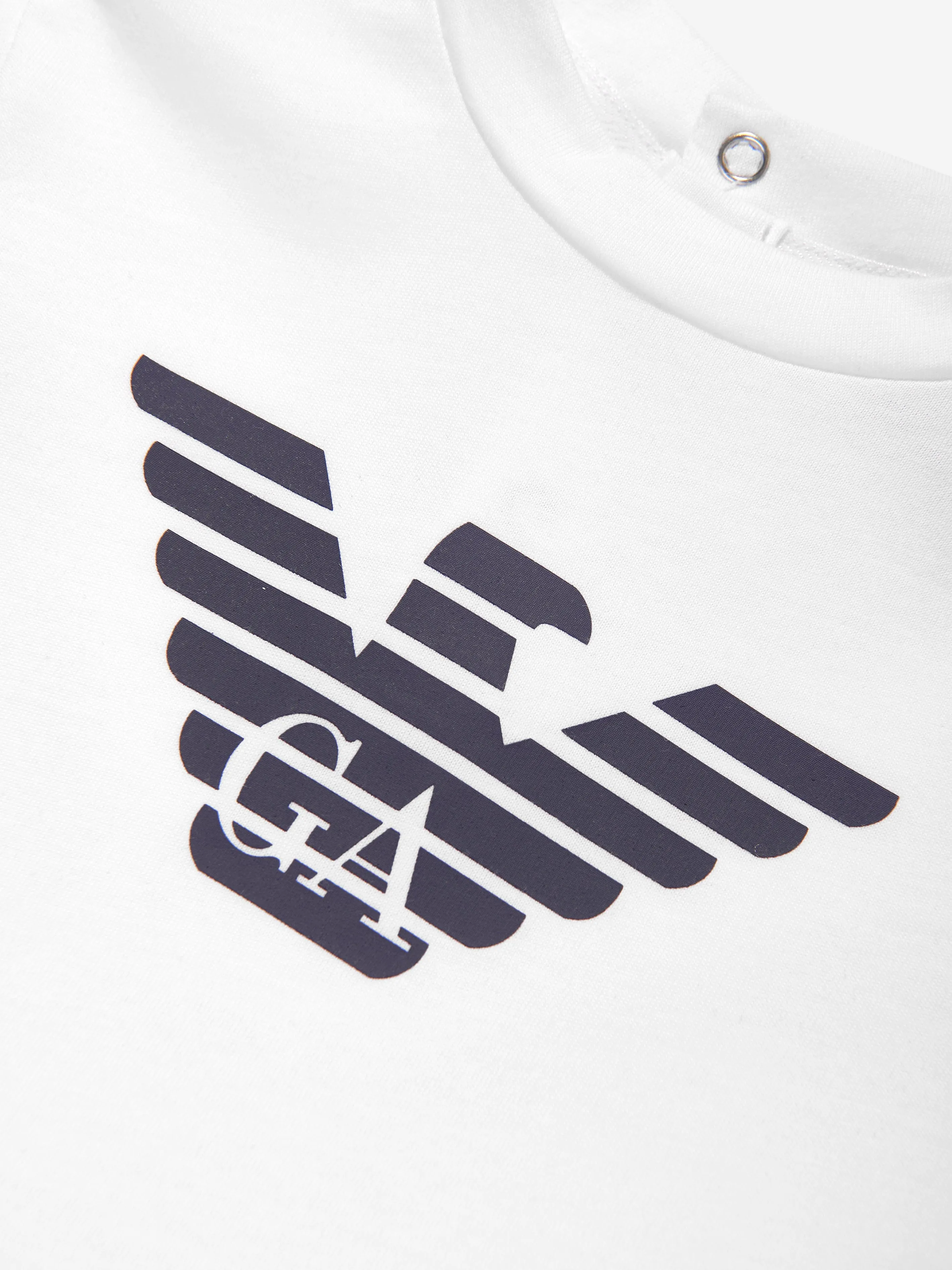 Emporio Armani Baby Boys Logo T-Shirt in White