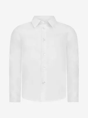 Emporio Armani Boys Cotton Long Sleeve Branded Shirt