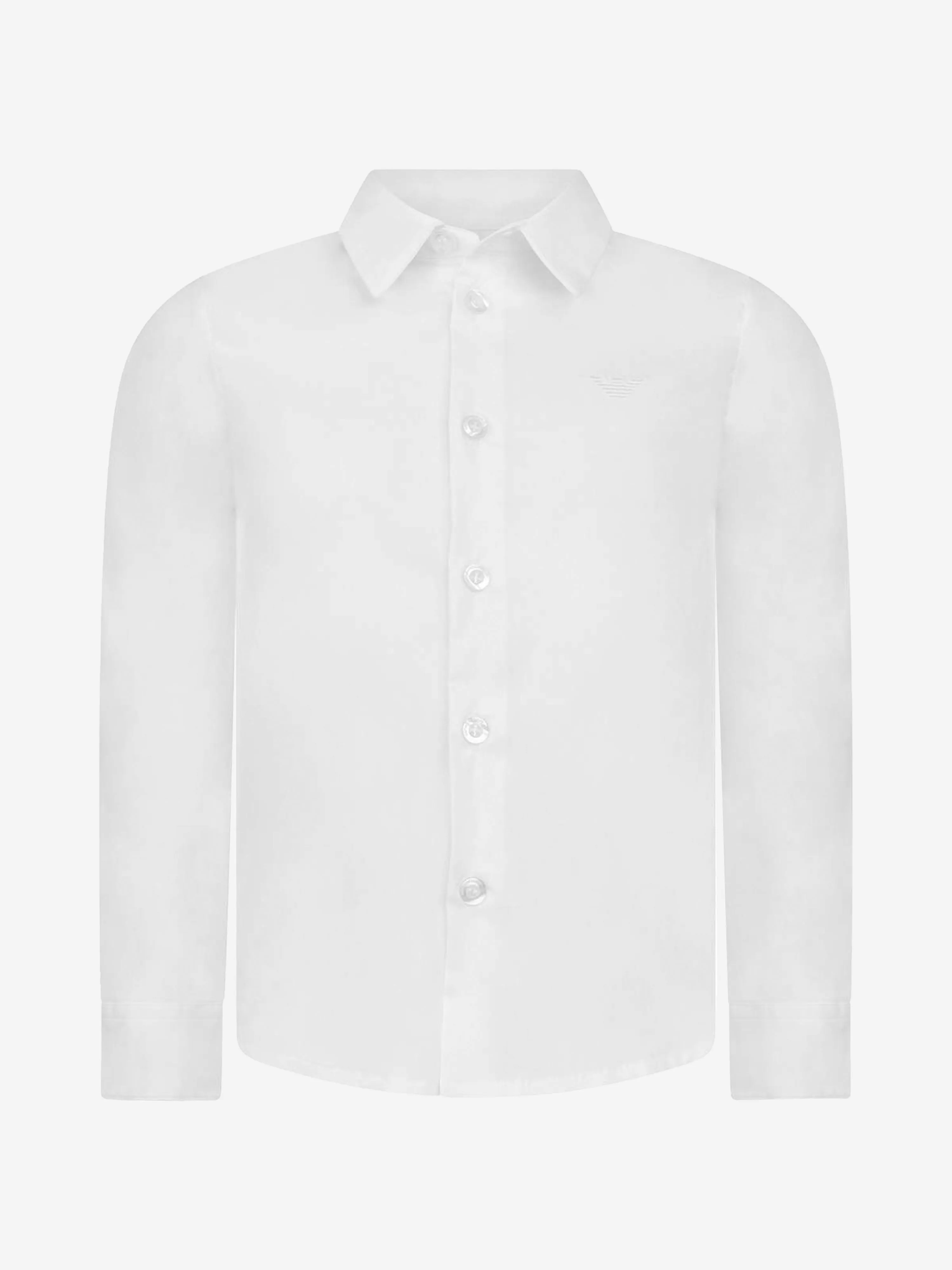 Emporio Armani Boys Cotton Long Sleeve Branded Shirt