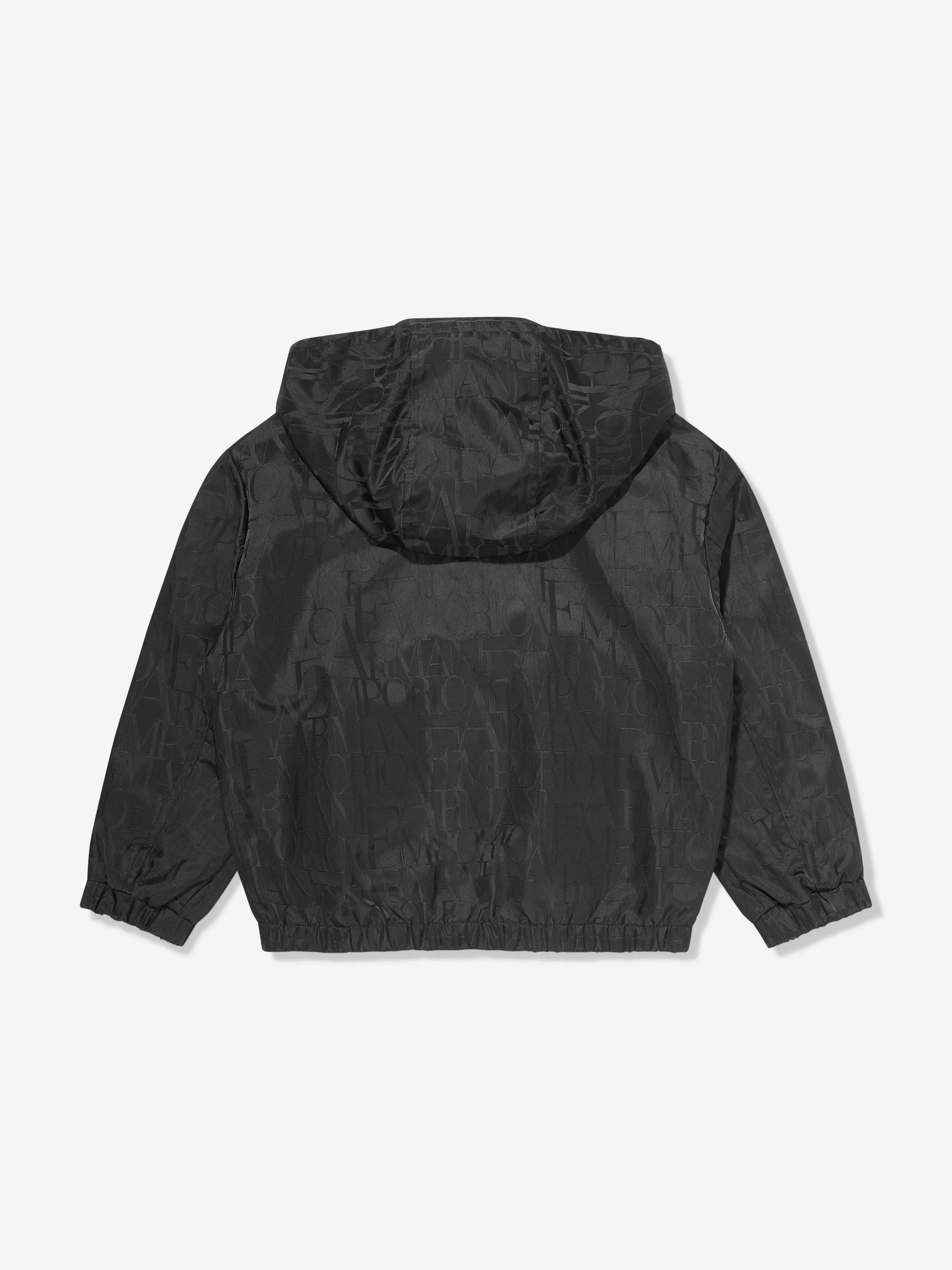 Emporio Armani Boys Detachable Hood Jacket in Navy