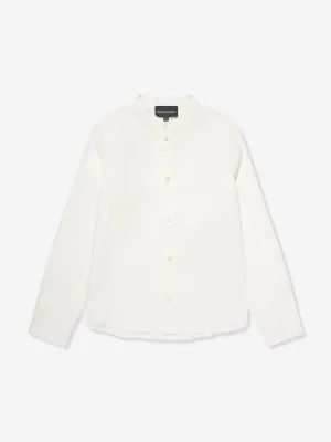 Emporio Armani Boys Logo Shirt in Beige