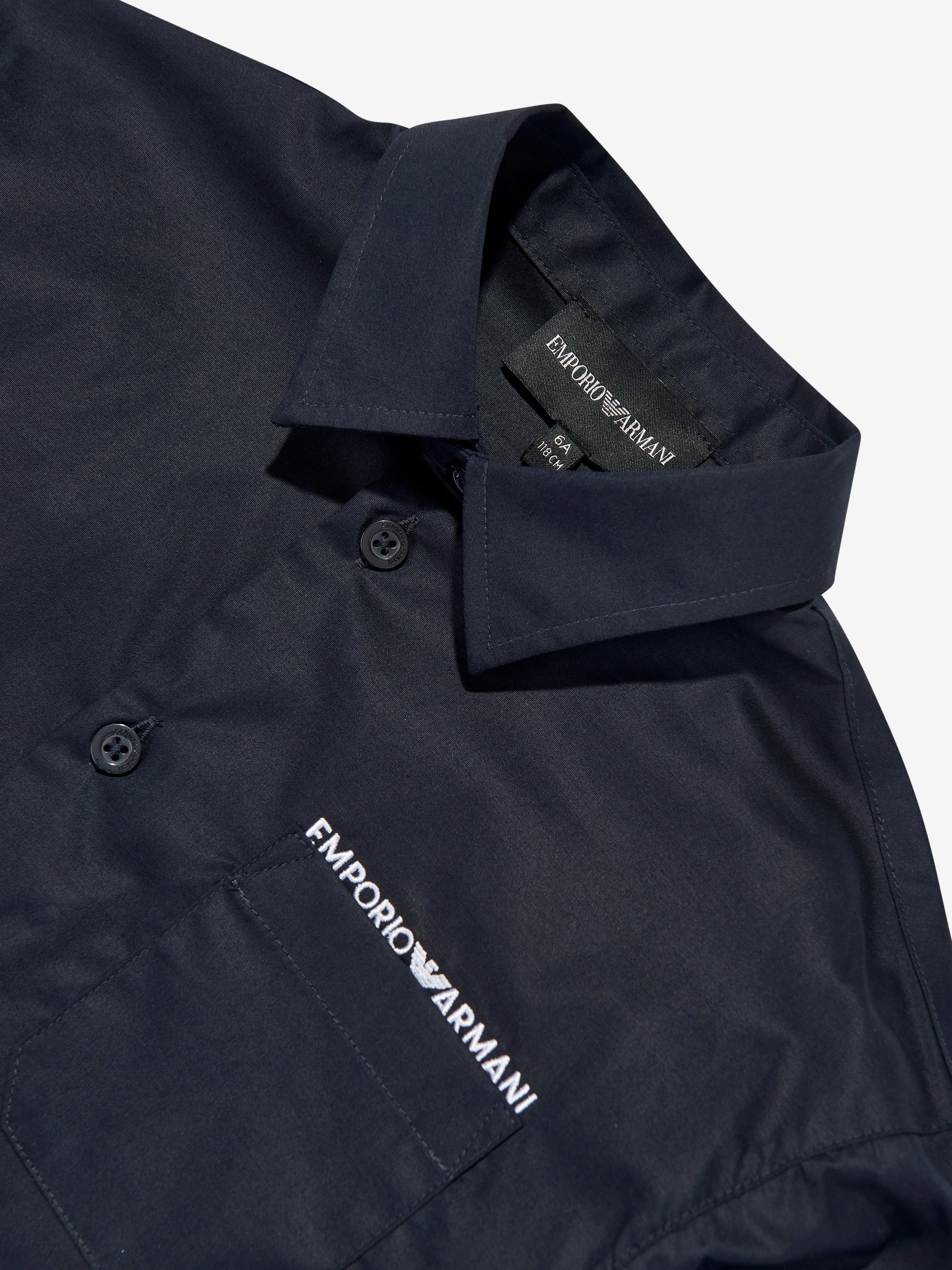 Emporio Armani Boys Logo Shirt in Navy