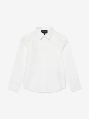 Emporio Armani Boys Logo Shirt in White