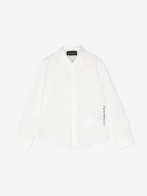 Emporio Armani Boys Logo Shirt in White
