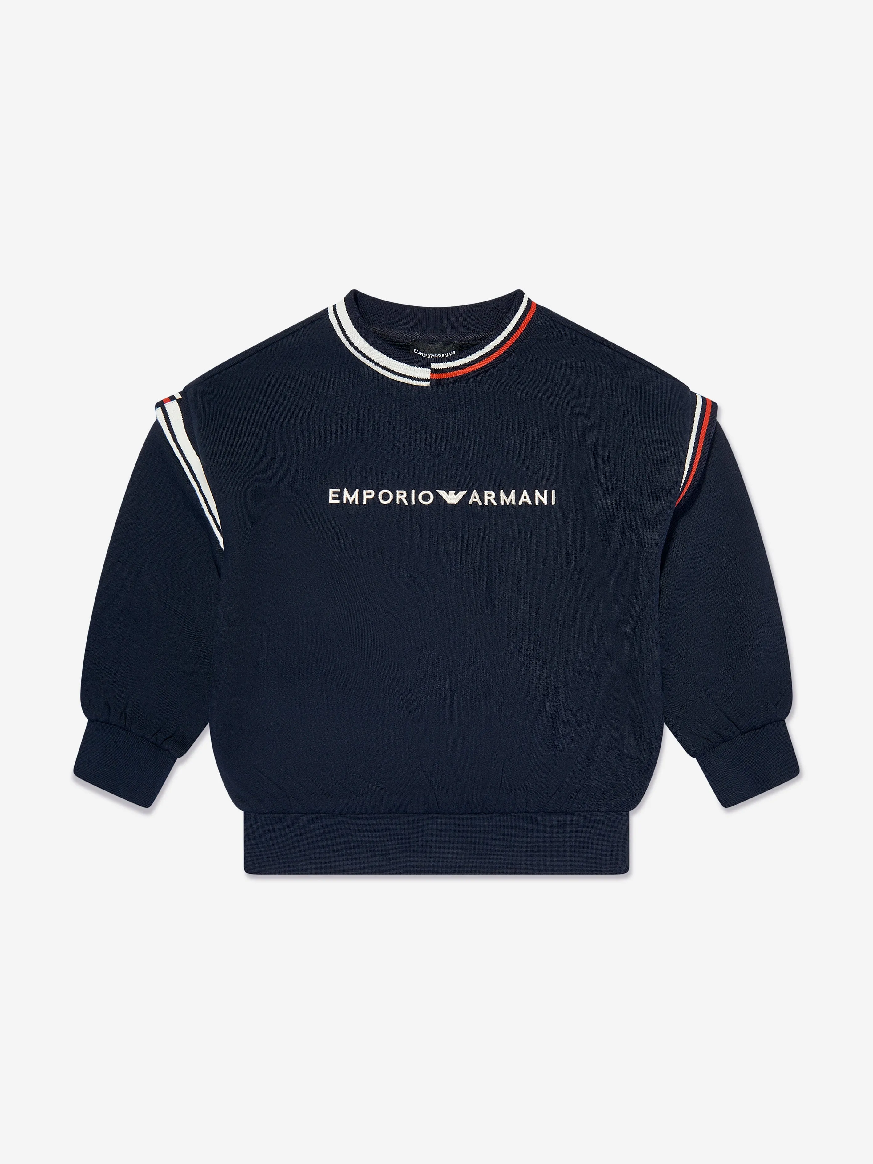 Emporio Armani Boys Logo Sweatshirt in Navy