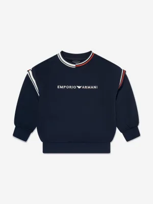 Emporio Armani Boys Logo Sweatshirt in Navy