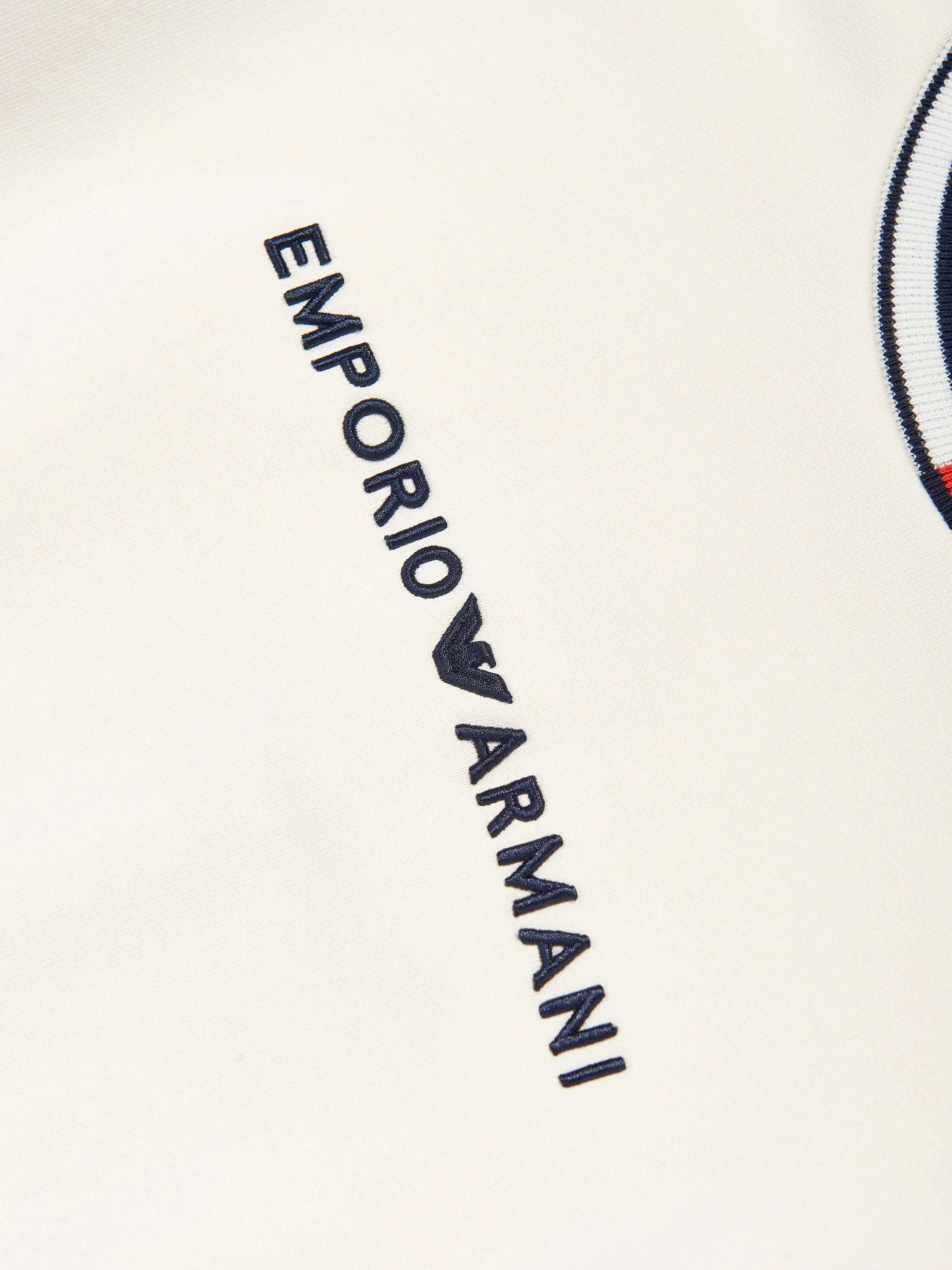 Emporio Armani Kids Logo Sweatshirt in Ivory