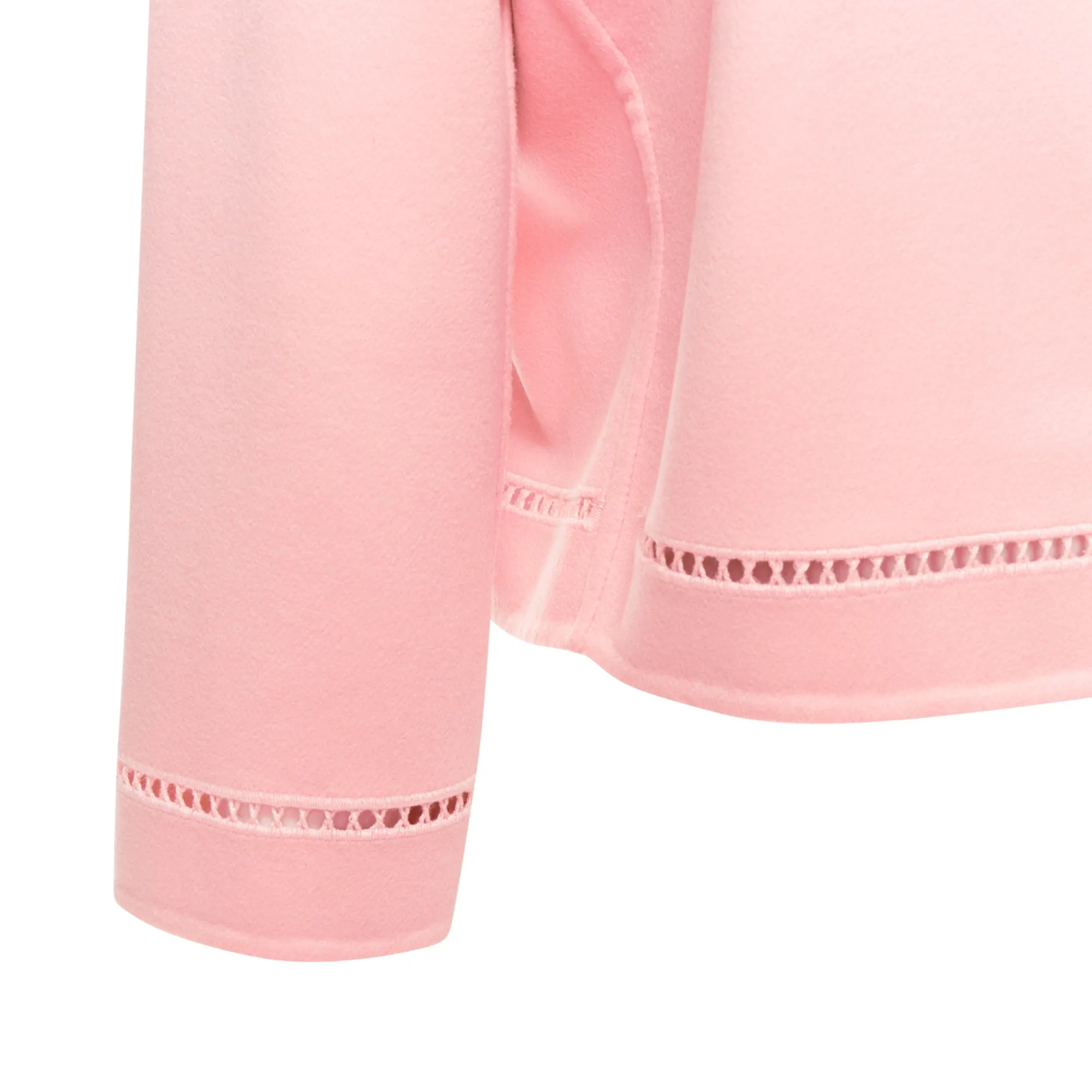 Ermanno Scervino Virgin Wool Eyelet Trim Shell Button Jacket