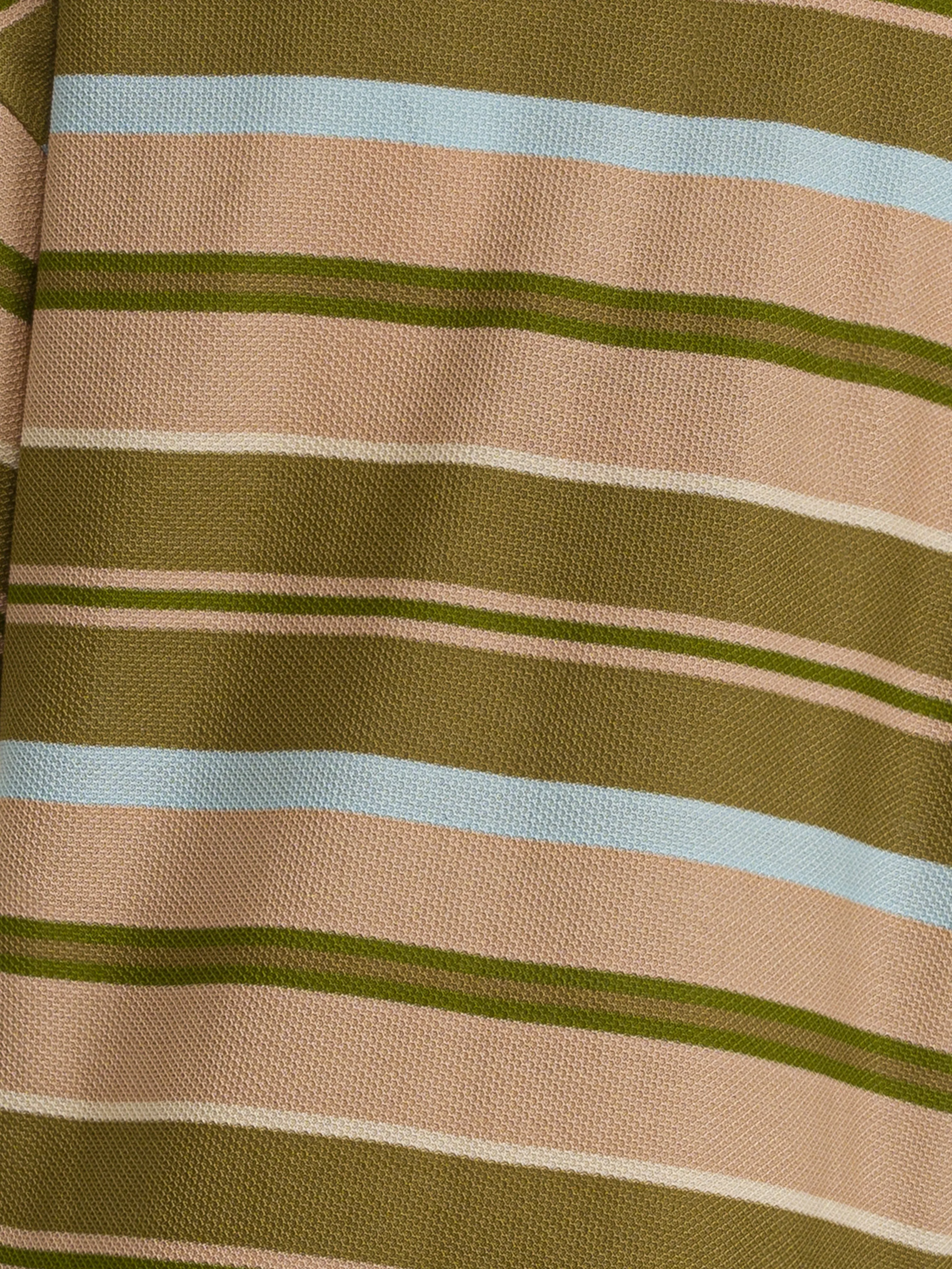 Etro Boys Striped Polo Shirt in Green