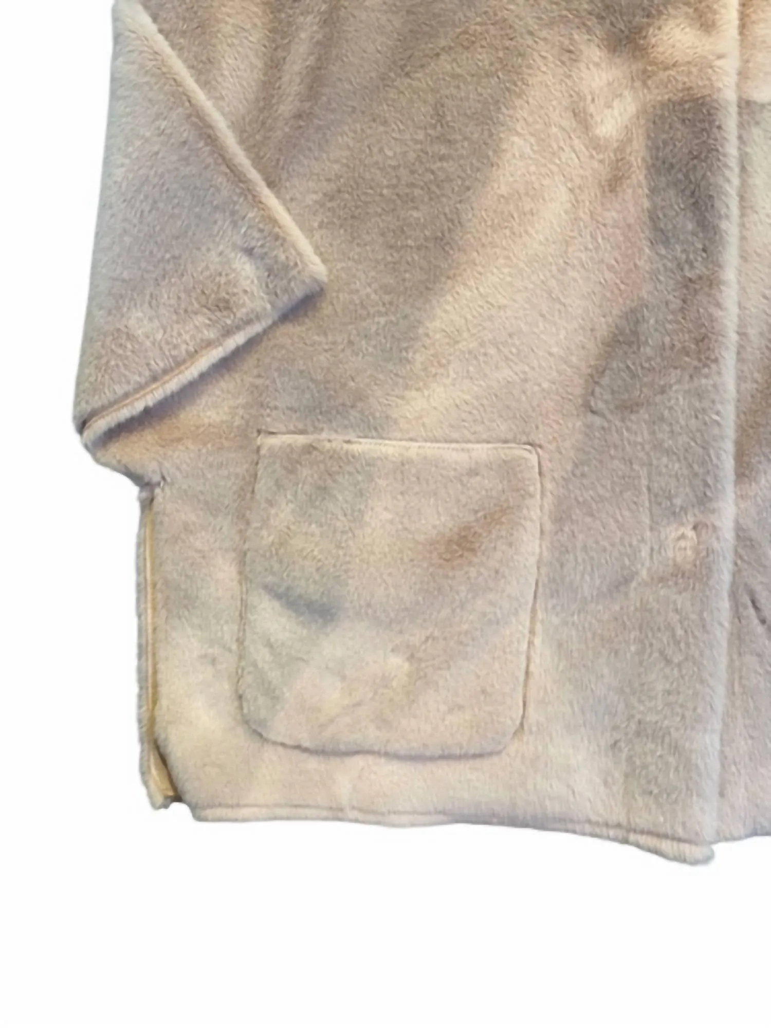 Faux Fur Vest Topper In Blush Pink