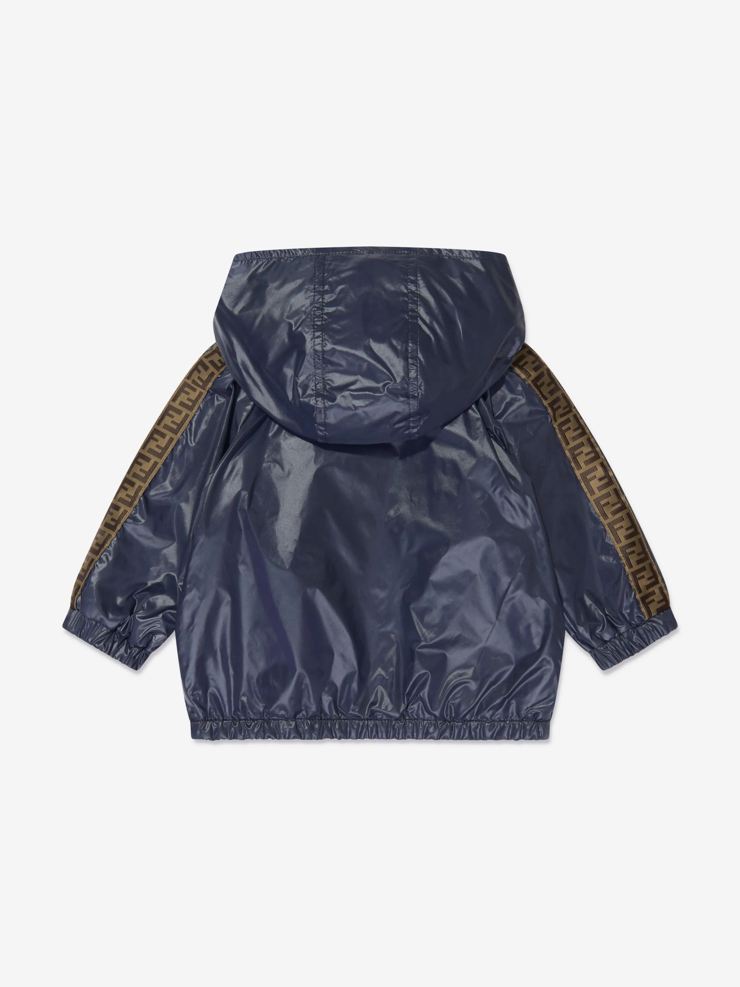 Fendi Baby Boys Reversible FF K-Way Jacket in Blue