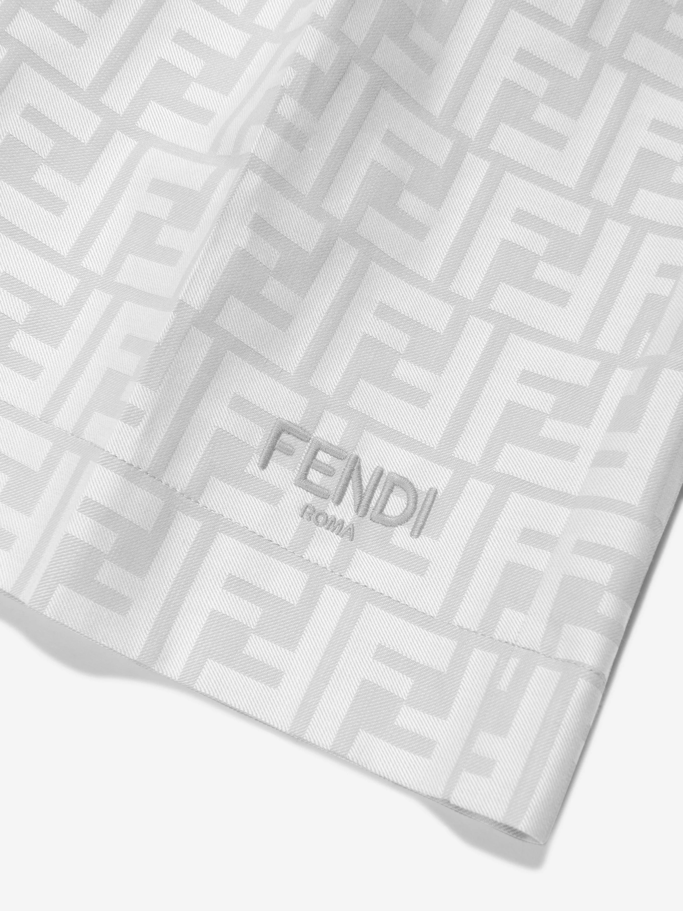 Fendi Boys FF Logo Shorts in Grey