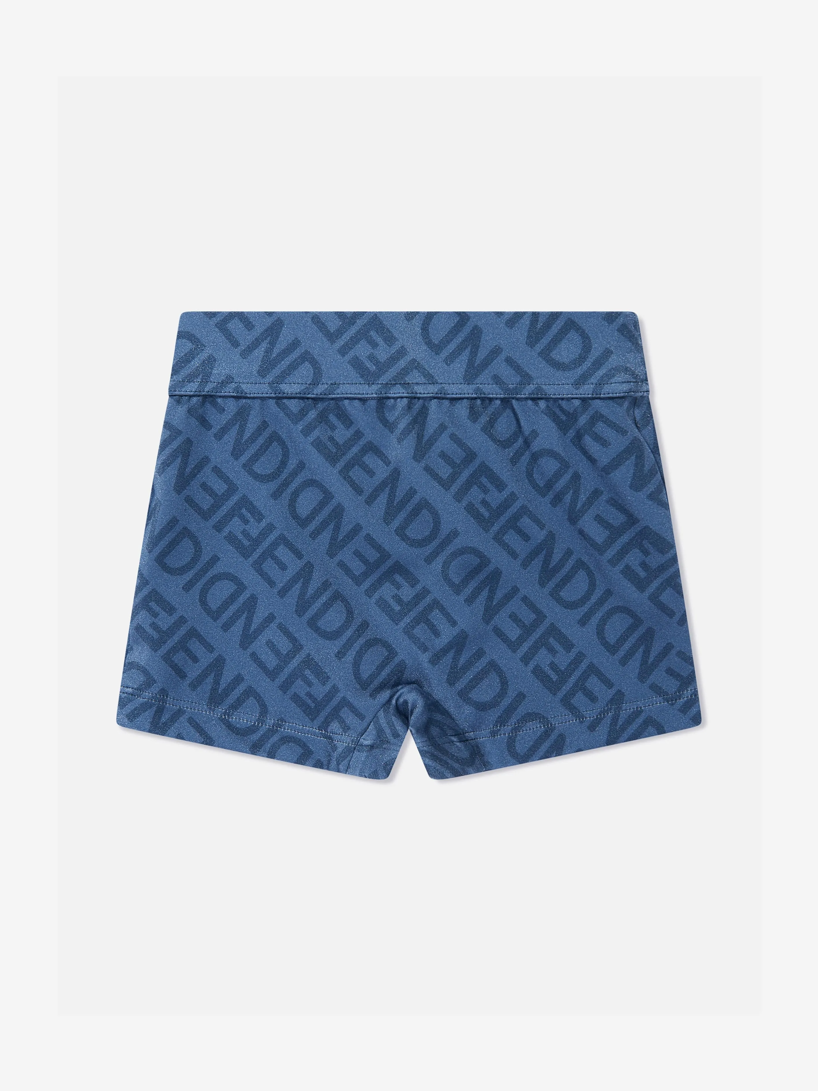 Fendi Boys FF Logo Swim Shorts in Blue