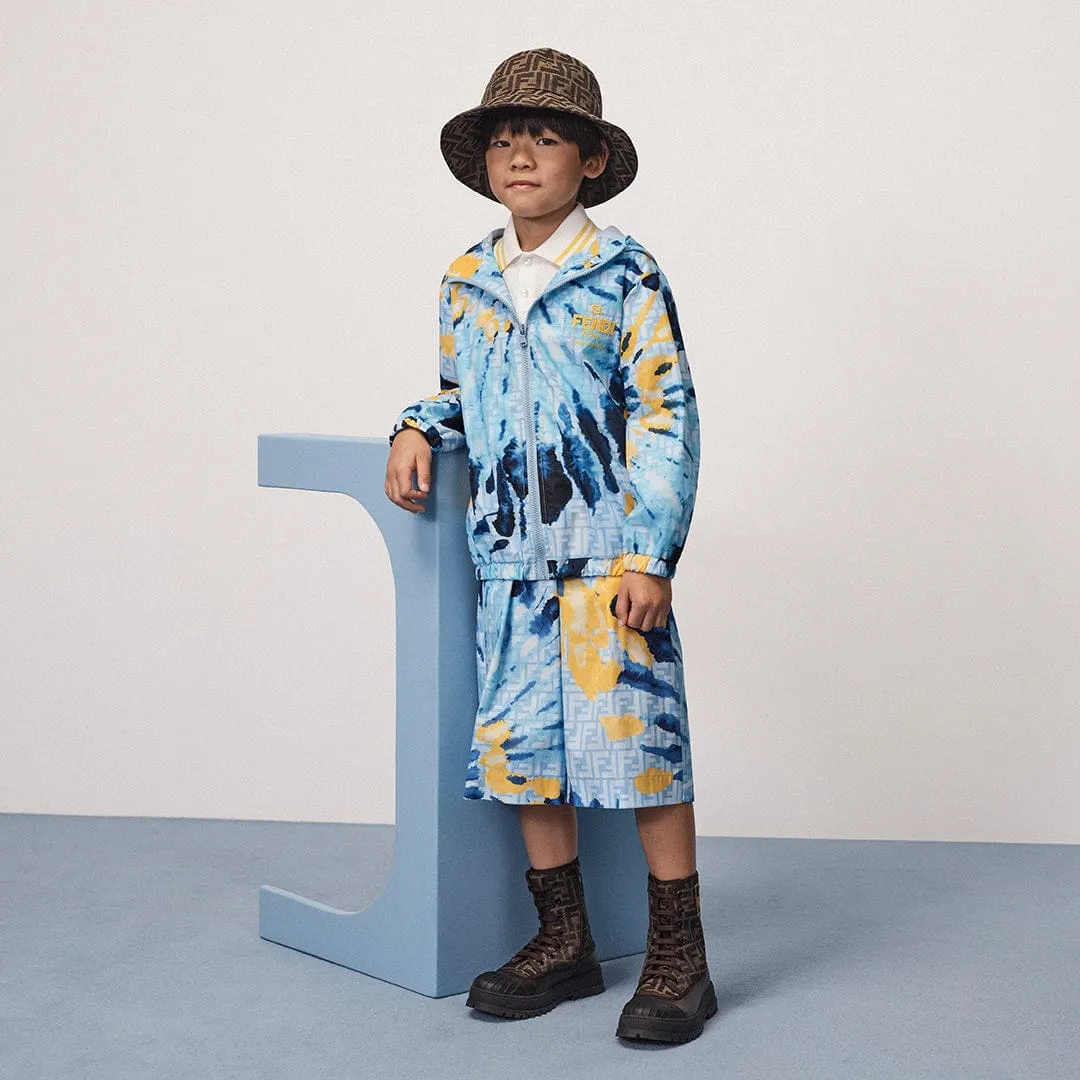 Fendi Boys Tie Dye Shorts in Blue