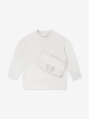 Fendi Kids Baguette Pocket Sweatshirt Ivory