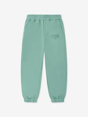 Fendi Kids Logo Joggers in Green