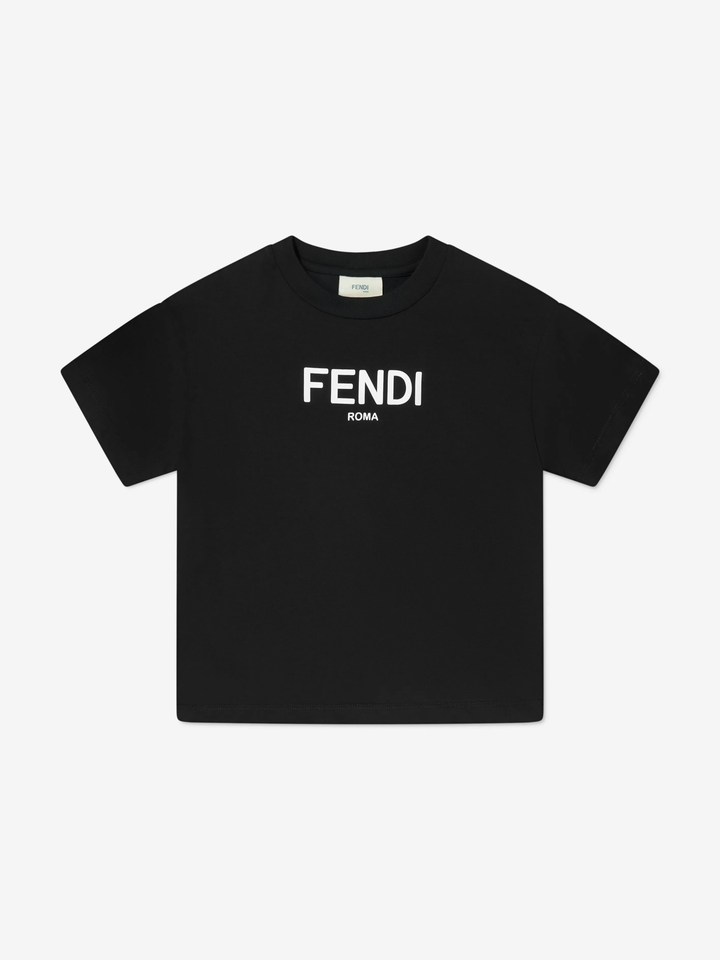 Fendi Kids Logo T-Shirt in Black