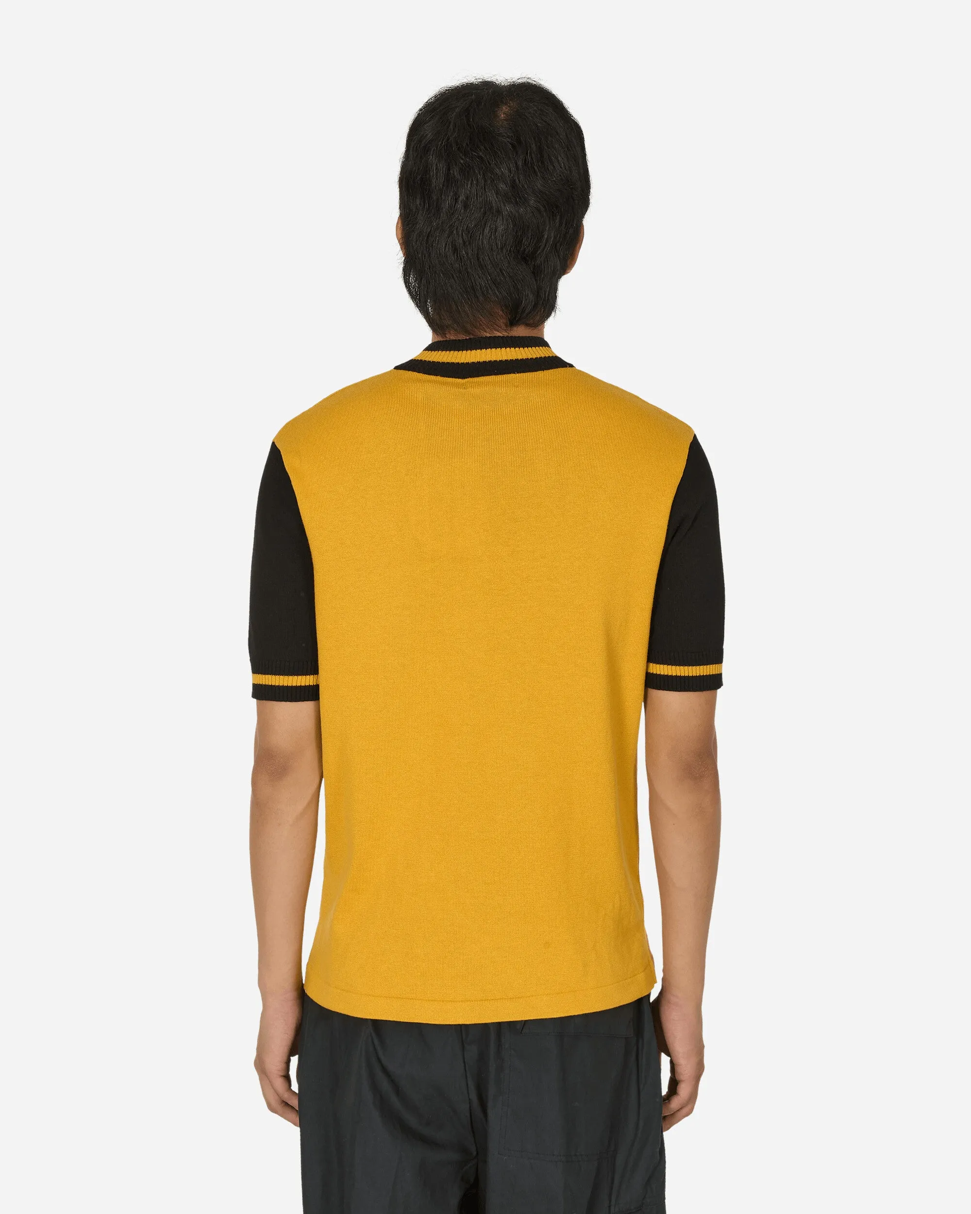 Flame Logo Embroidered Cycling Jersey Yellow / Black