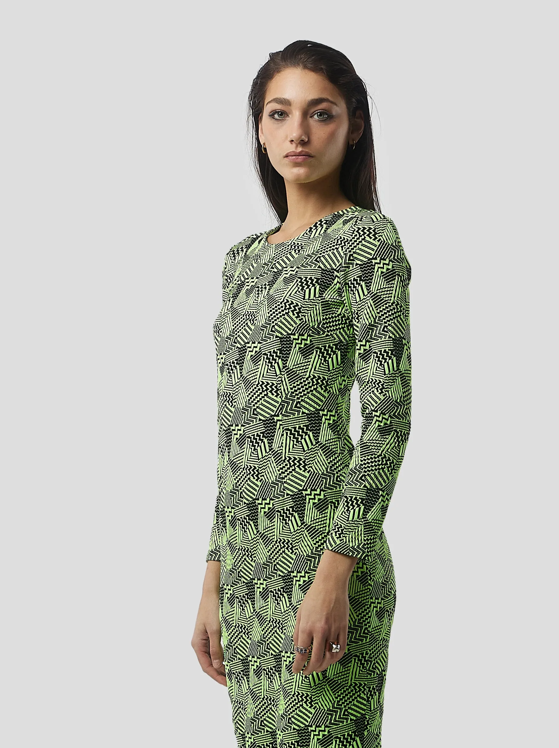 Fox Dress in Neon Citrus Fizz