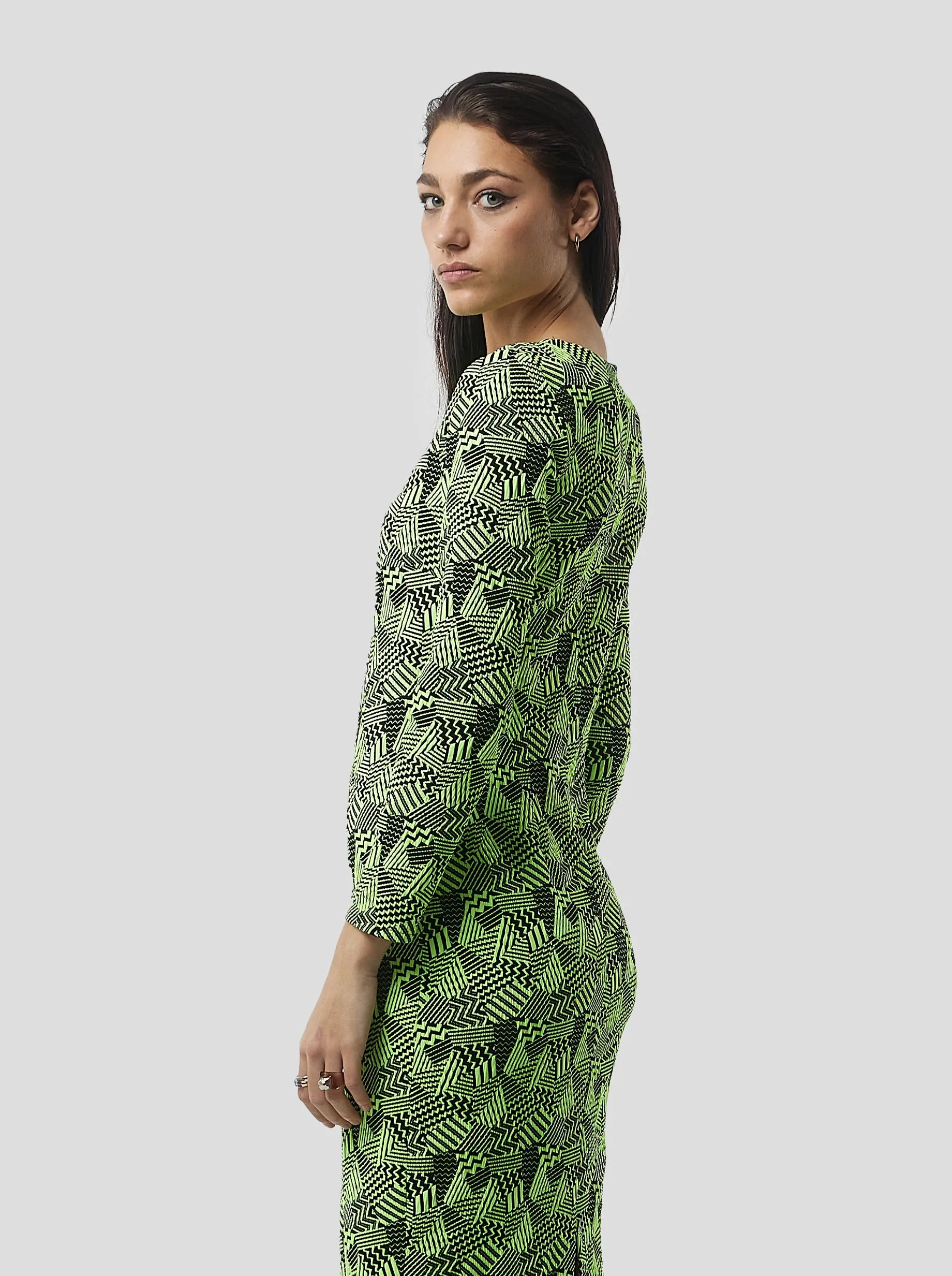 Fox Dress in Neon Citrus Fizz