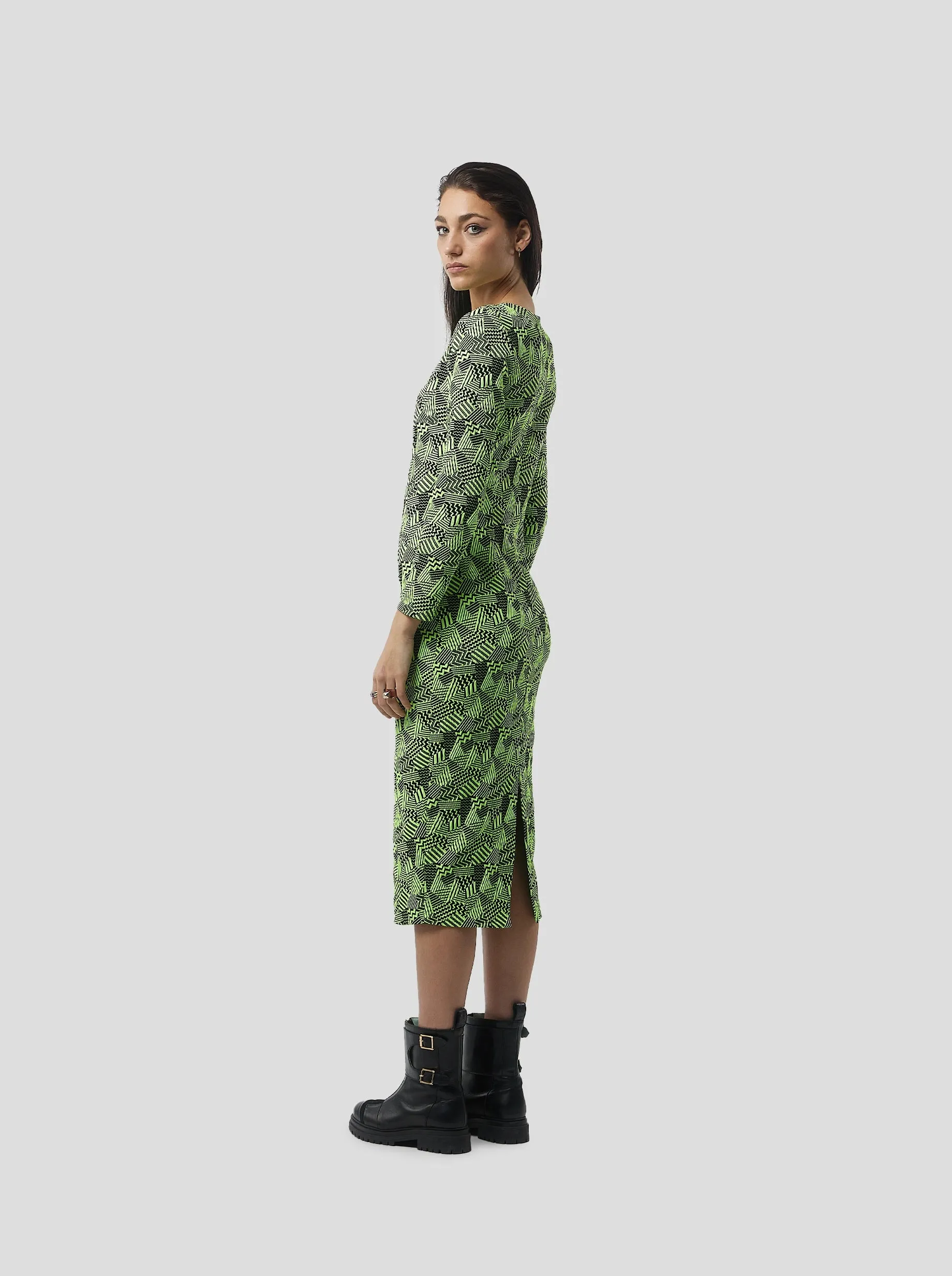 Fox Dress in Neon Citrus Fizz