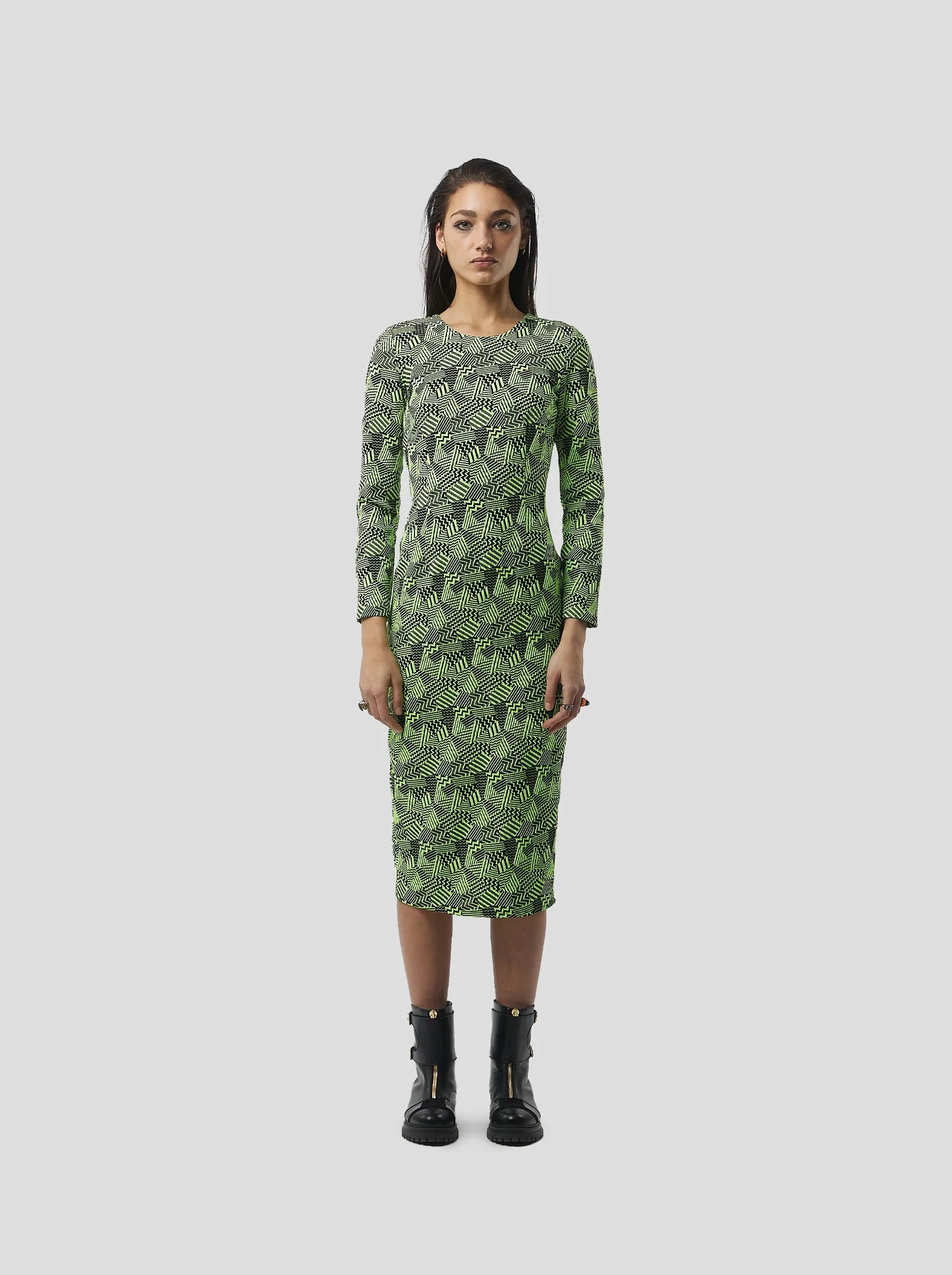 Fox Dress in Neon Citrus Fizz